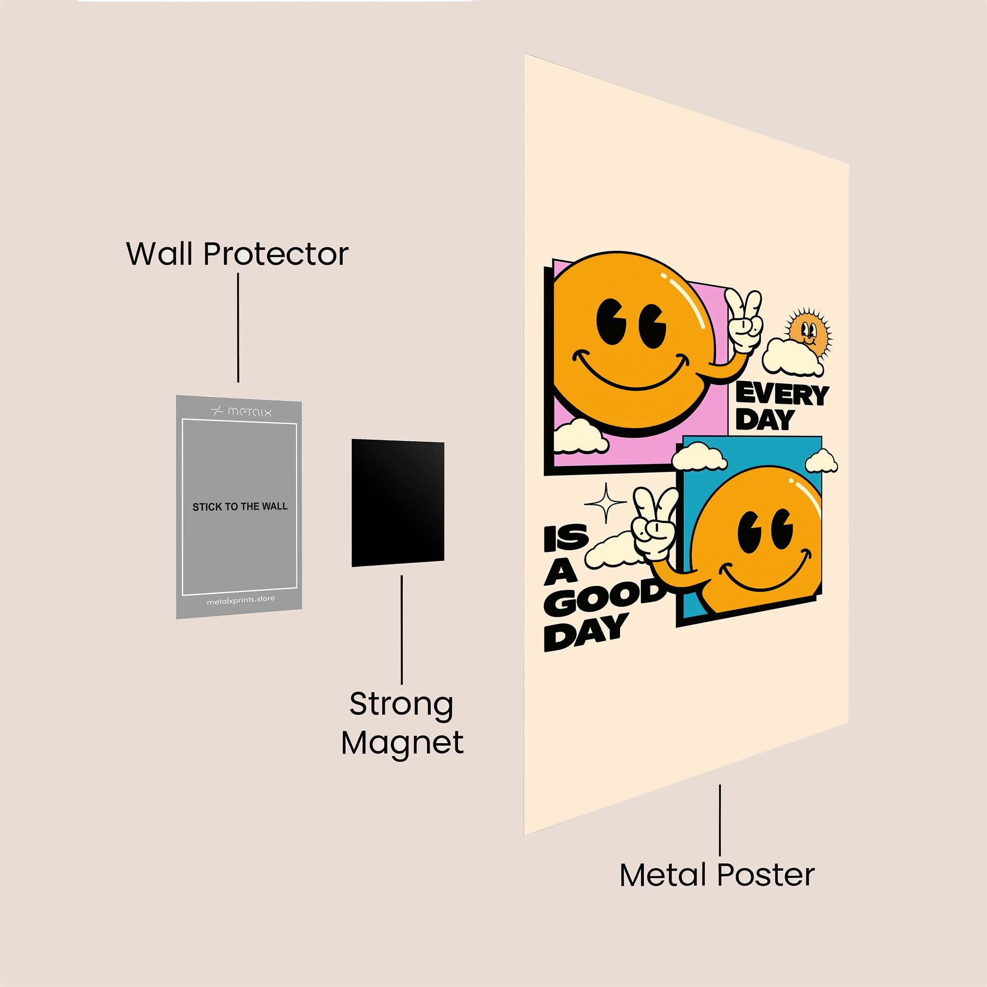 Smiley Serenity Safe Wall Magnetic / M