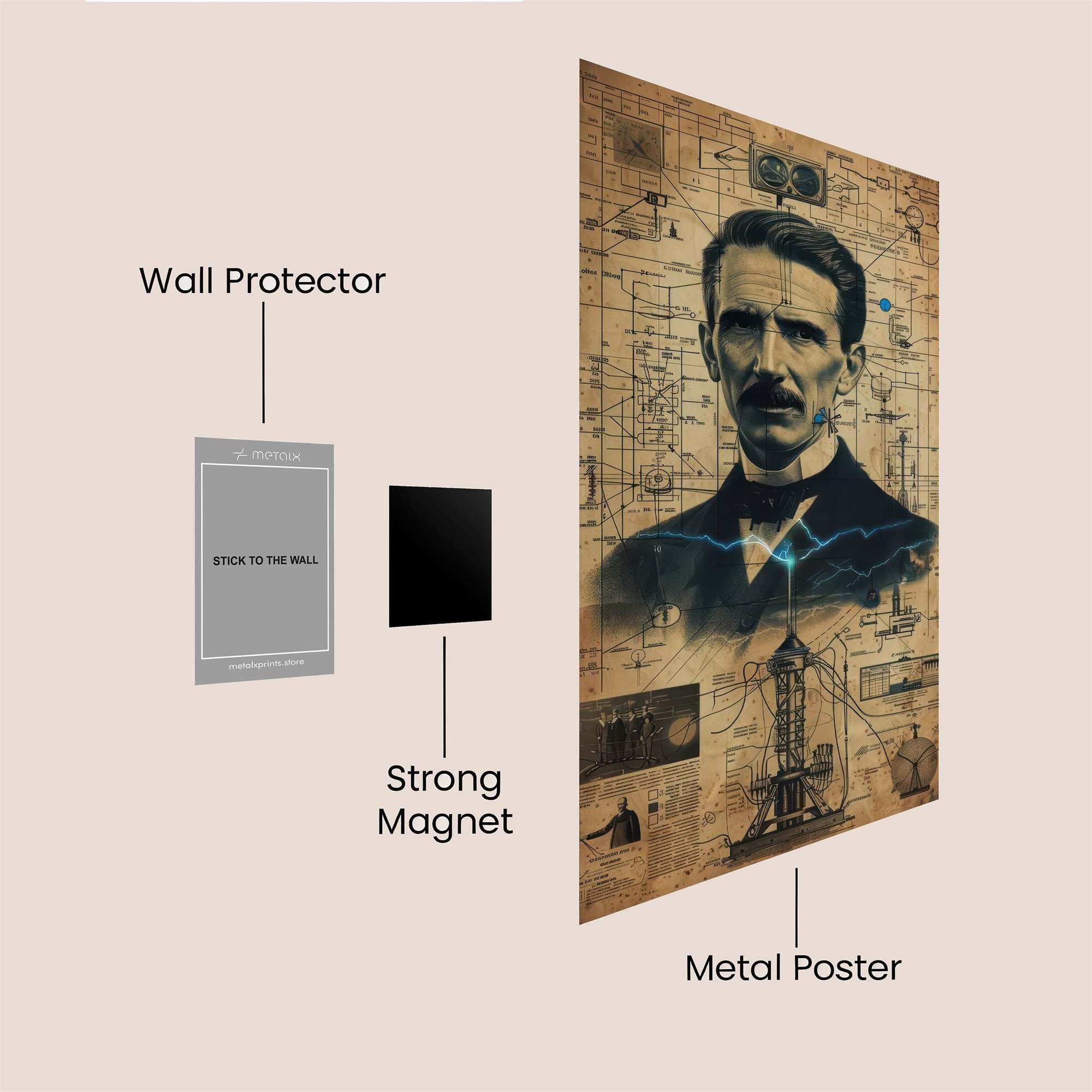 Tesla Visionary Safe Wall Magnetic / M