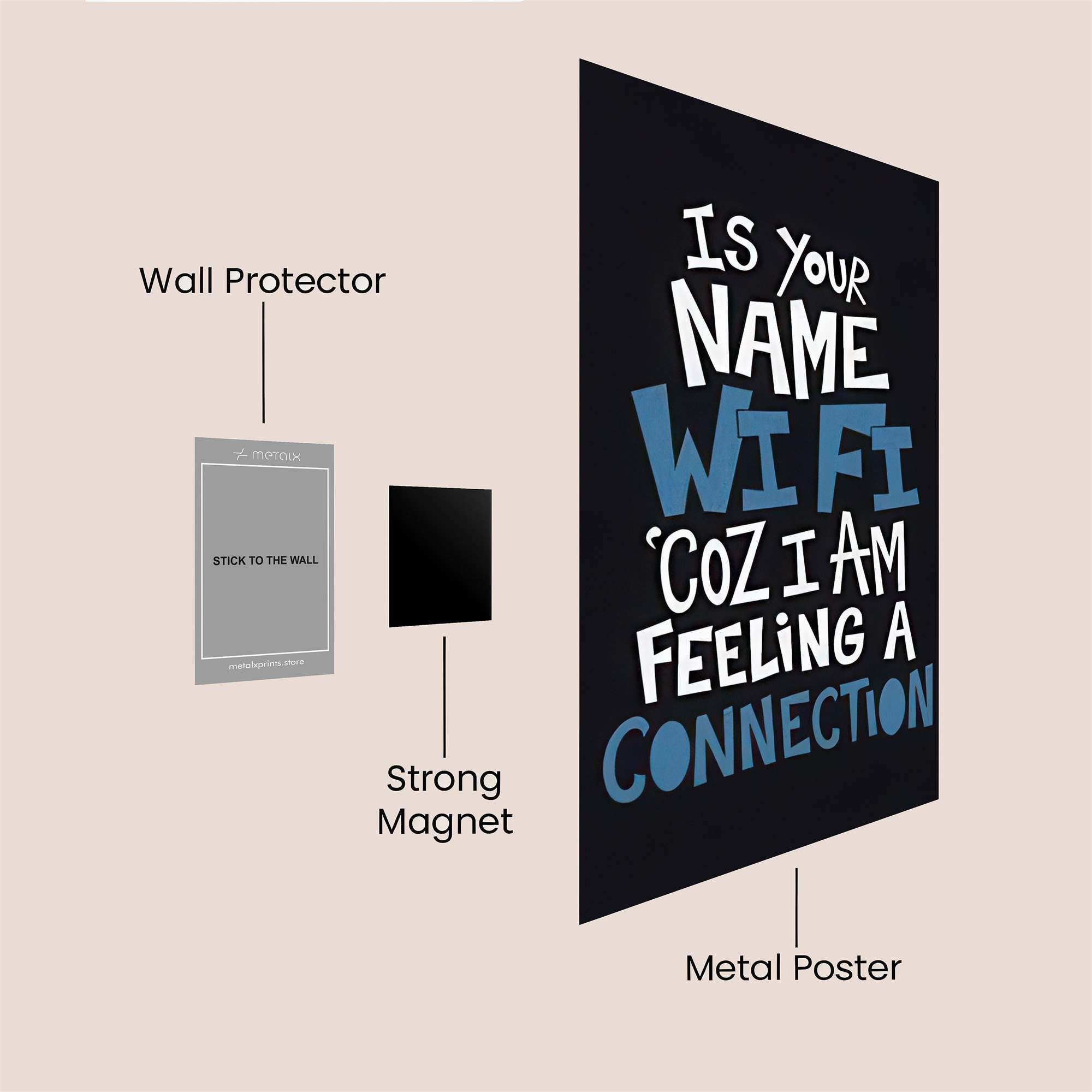 Wi-Fi Whimsy Safe Wall Magnetic / M