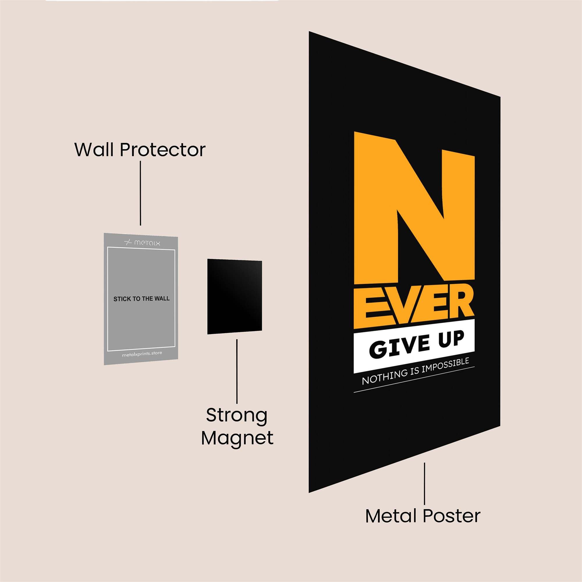 Never Resilient Safe Wall Magnetic / M