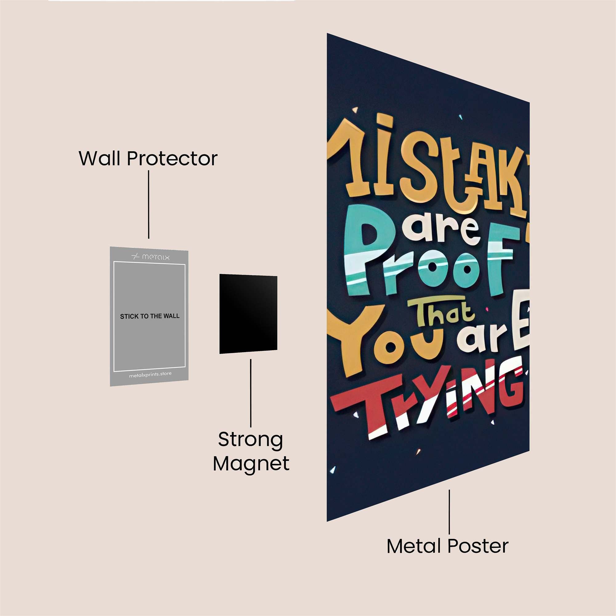 Mistake Motivation Safe Wall Magnetic / M