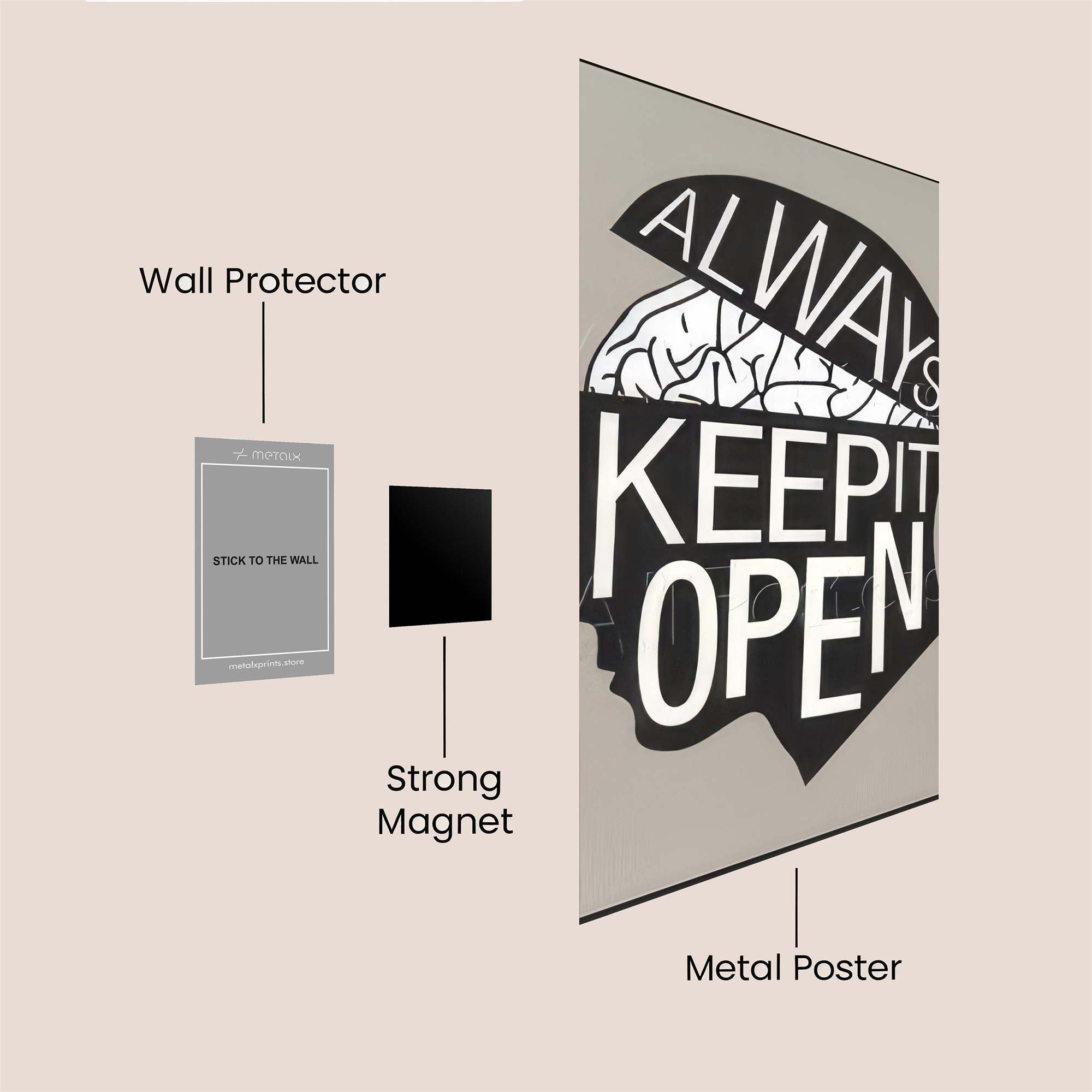 Mind Awake Safe Wall Magnetic / M