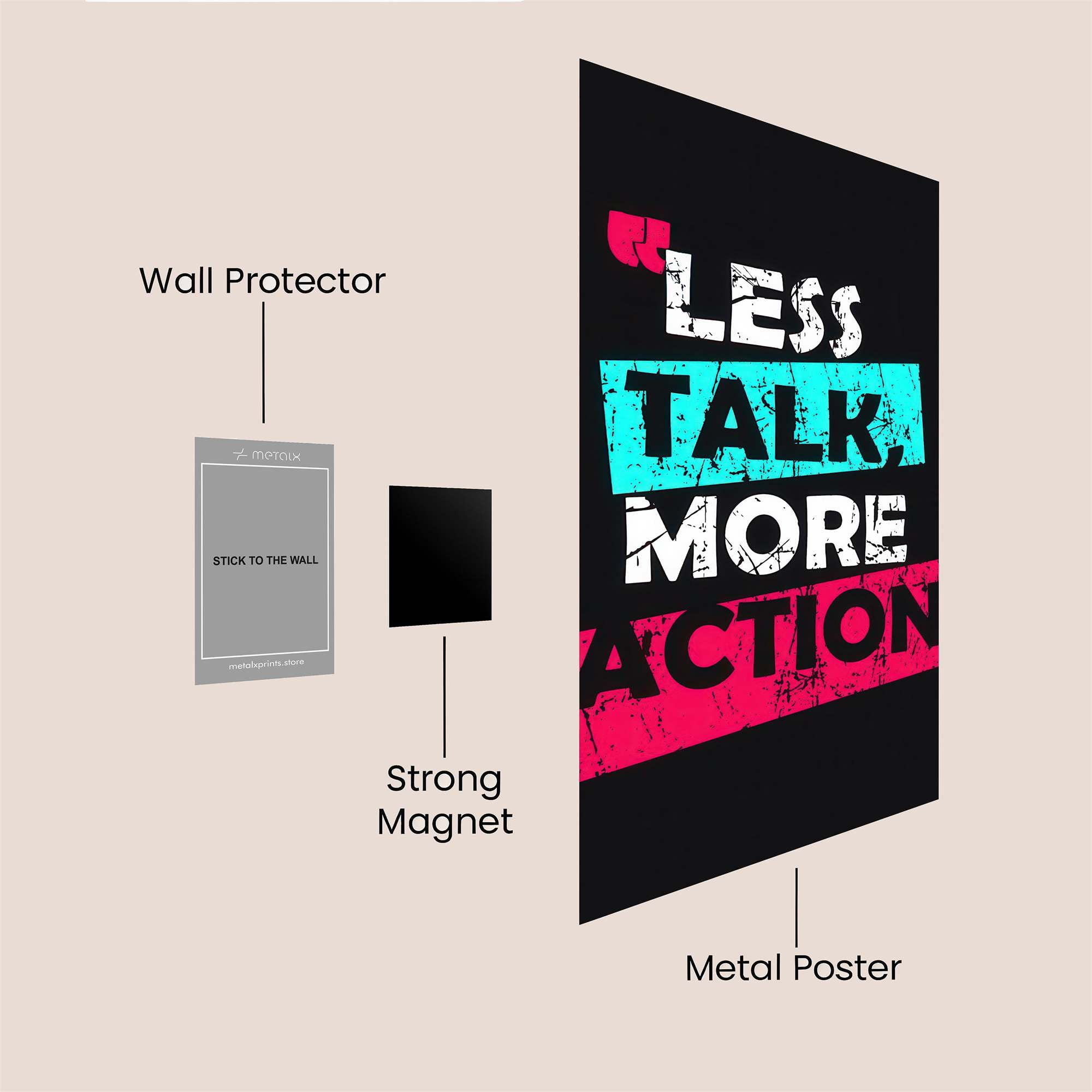 Action Whisper Safe Wall Magnetic / M