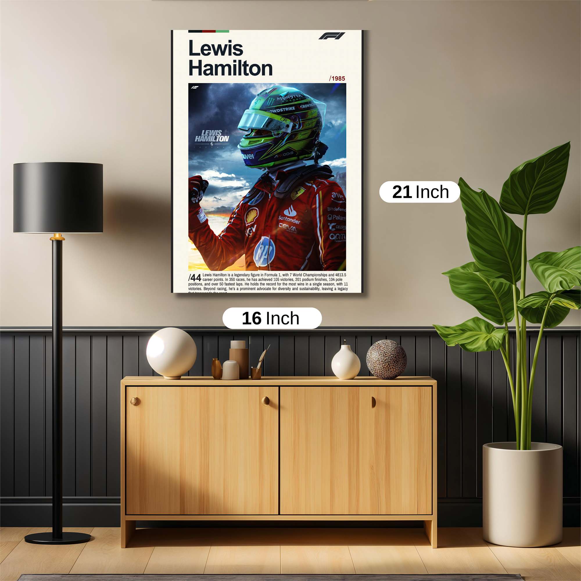 Lewis Hamilton - Resilient Safe Wall Magnetic / M