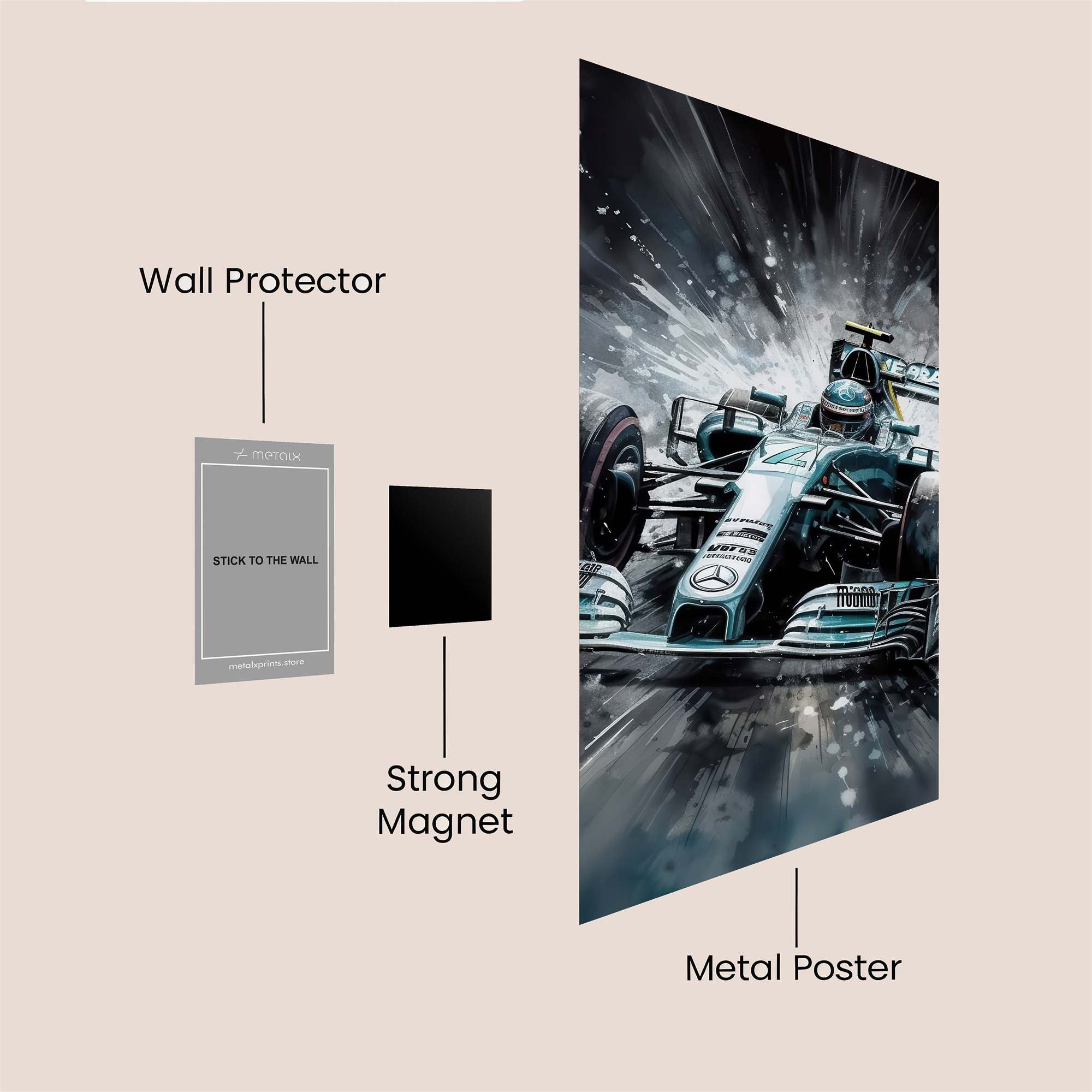 Rosberg Rush Safe Wall Magnetic / M