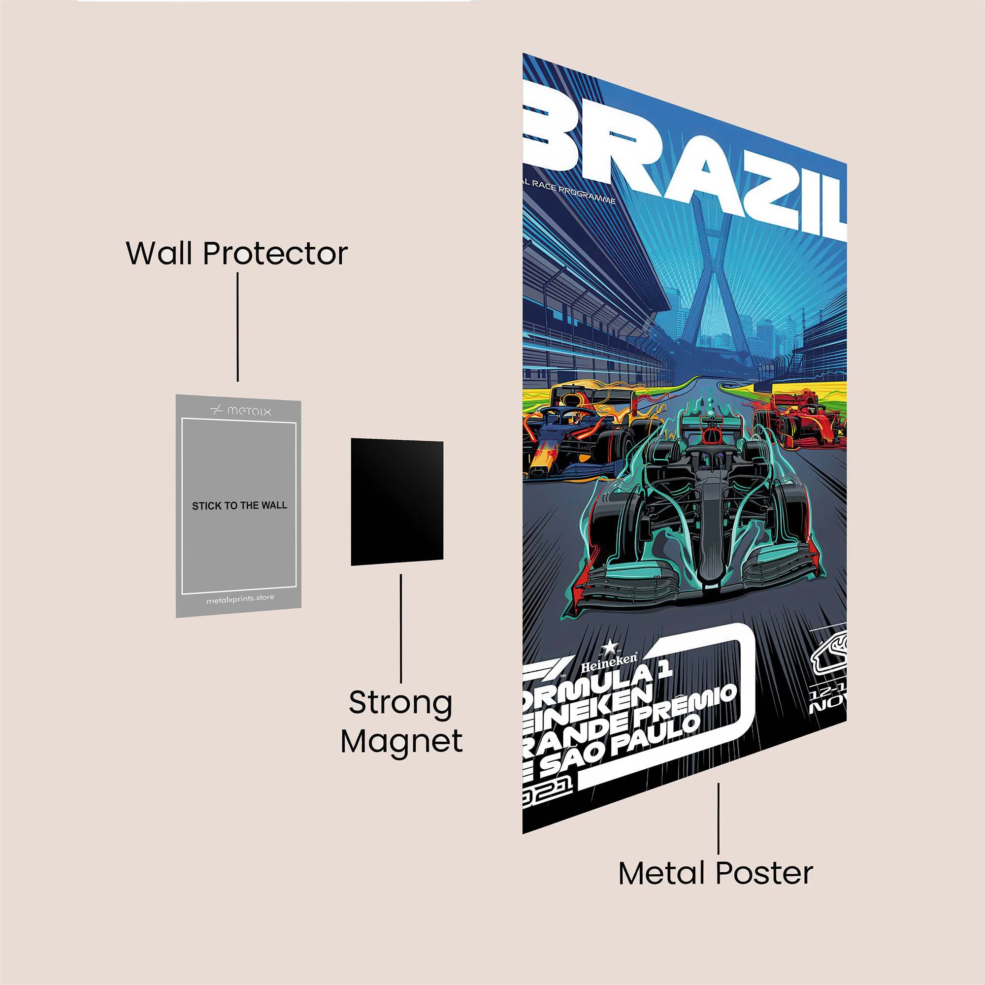 Brazil Rush Safe Wall Magnetic / M