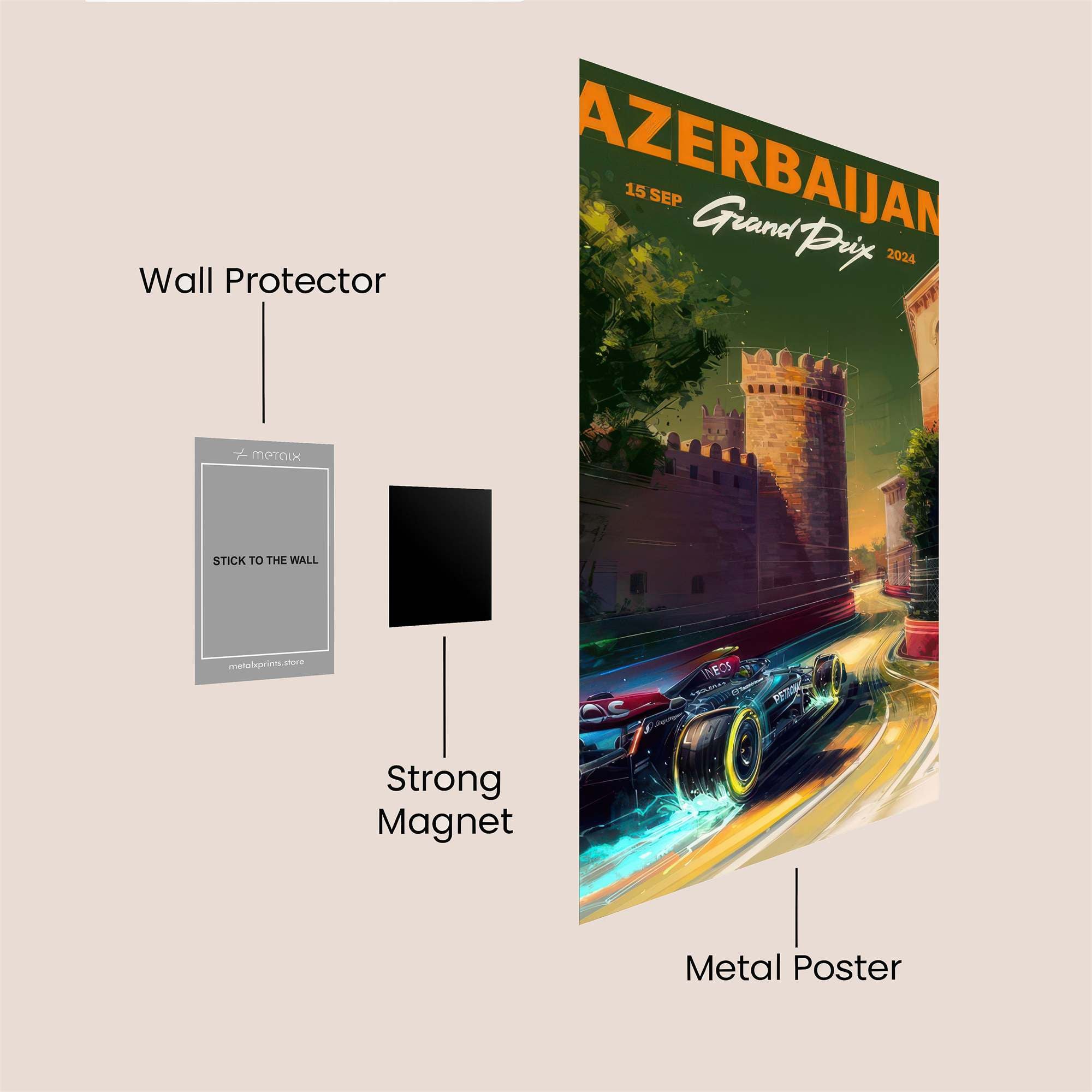 Azerbaijan Thrill Safe Wall Magnetic / M