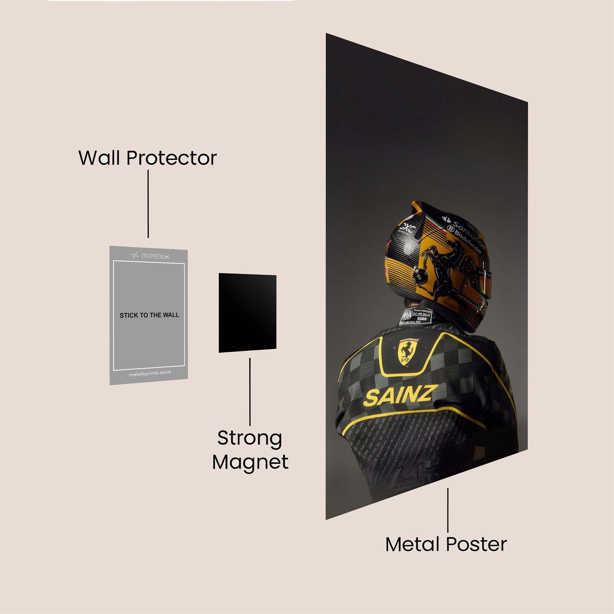 Sainz Steely Safe Wall Magnetic / M