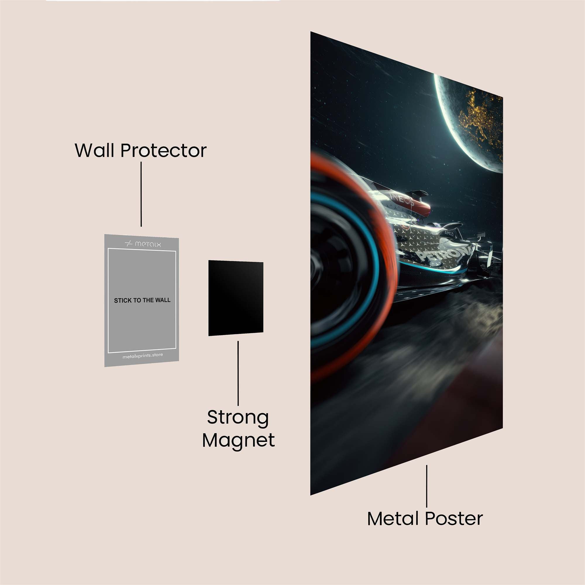MoonRacer Safe Wall Magnetic / M