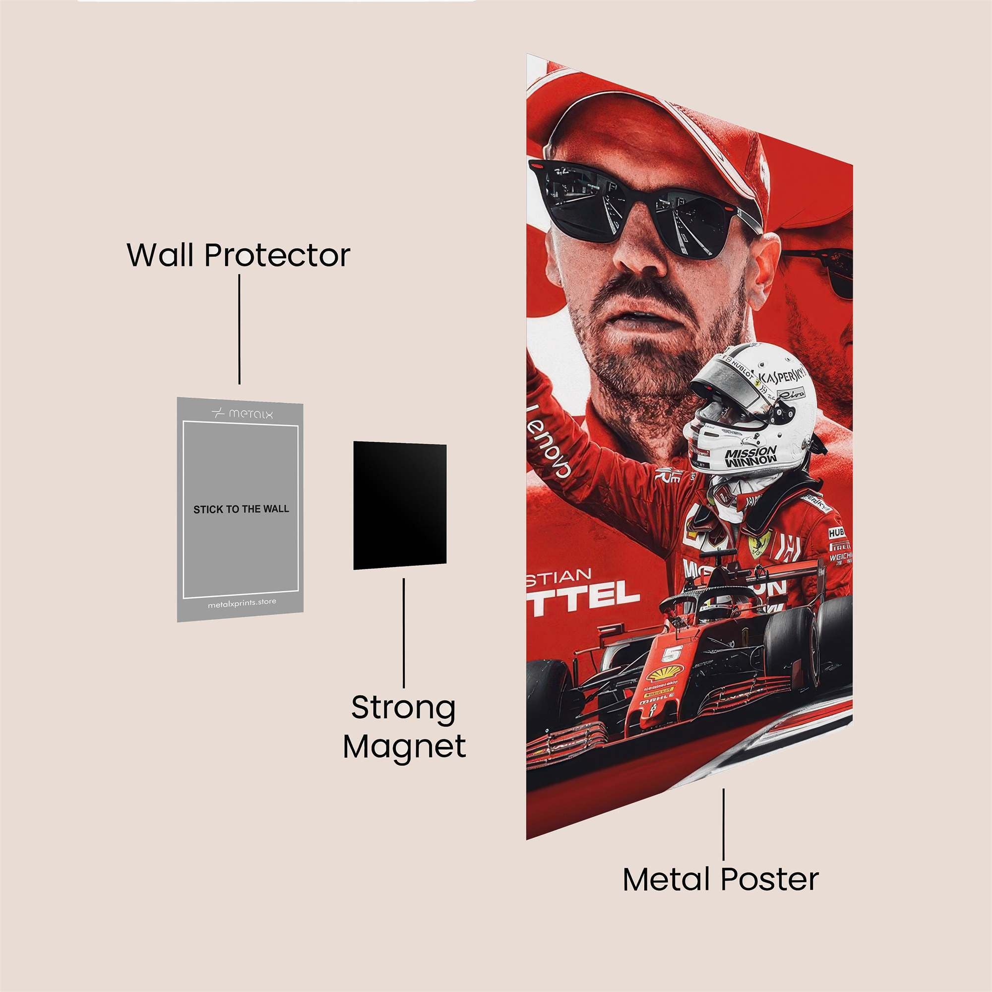 Vettel Victorious Safe Wall Magnetic / M