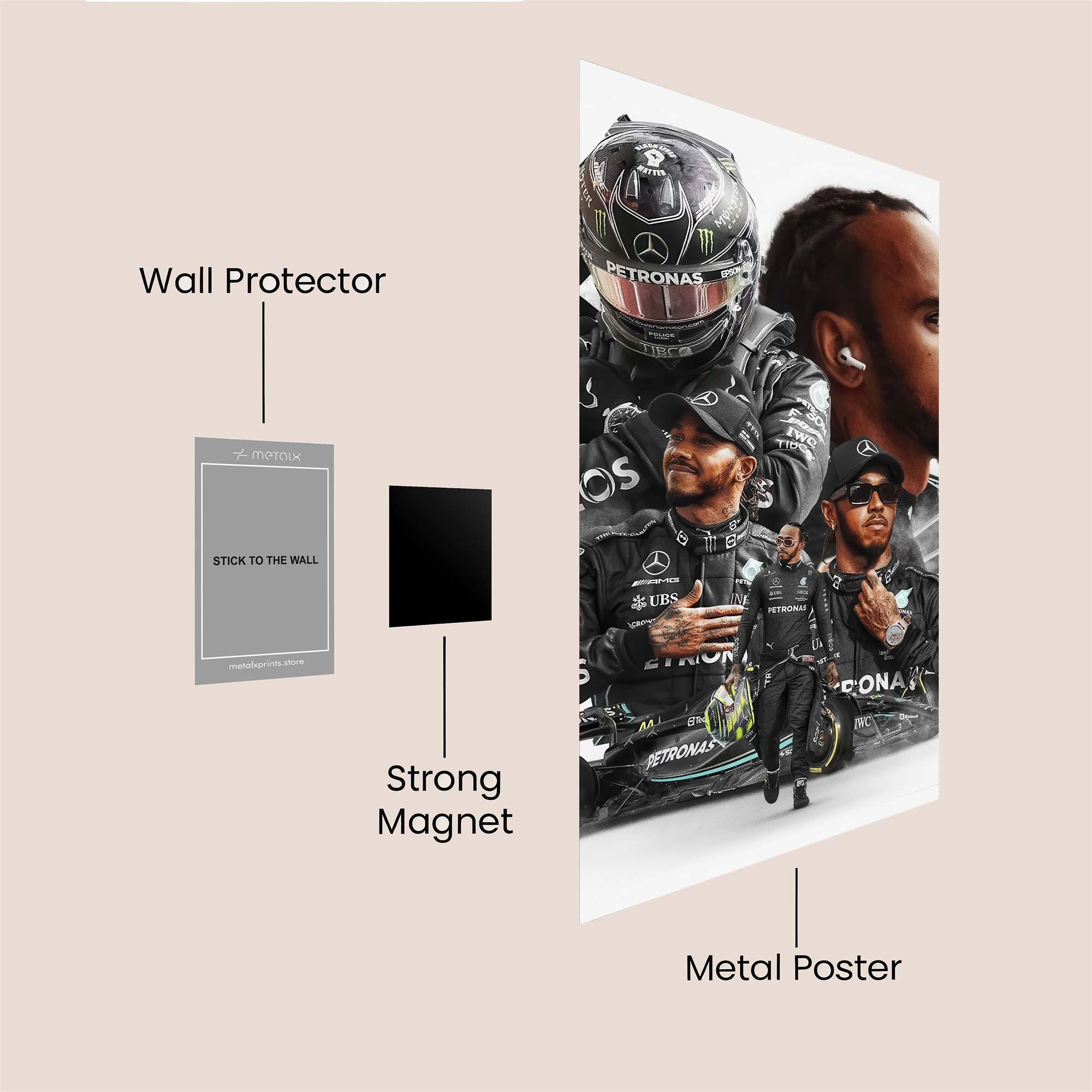 Hamilton Reflective Safe Wall Magnetic / M