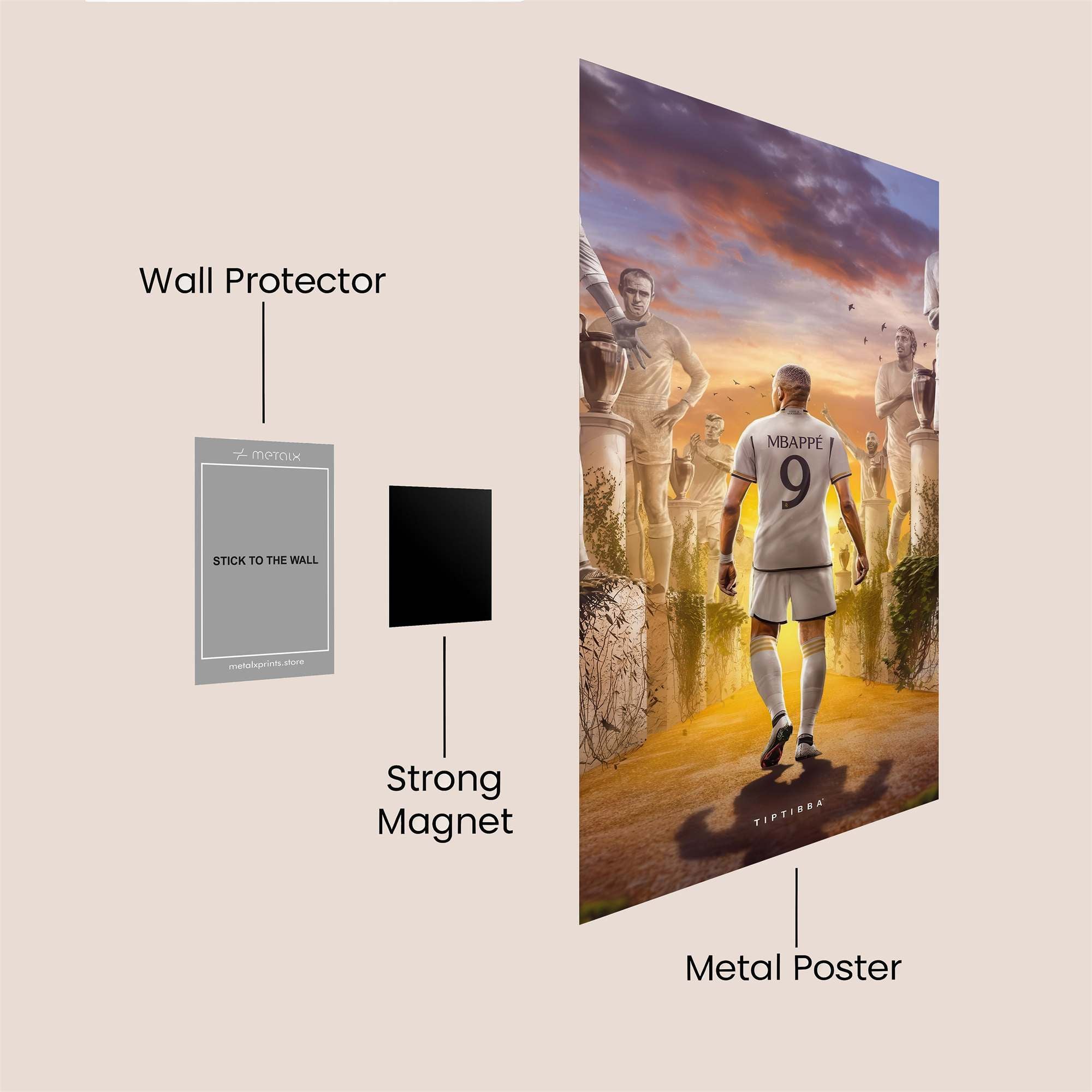 Mbappe Ascends Safe Wall Magnetic / M