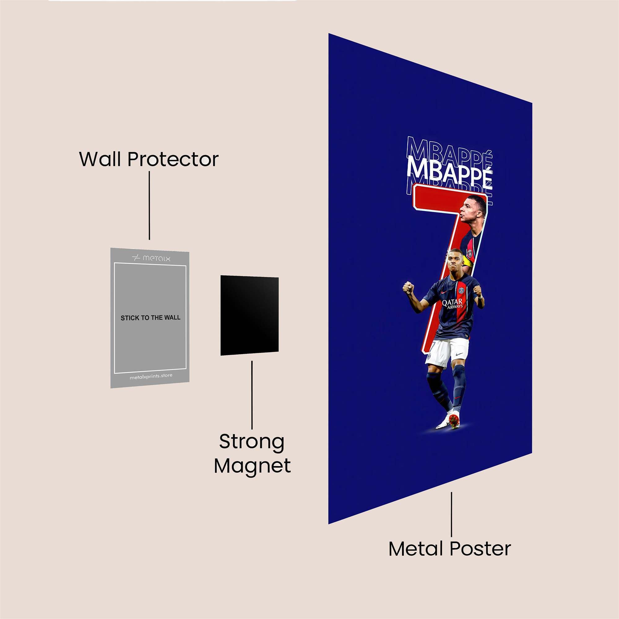 Mbapp? Triumphant Safe Wall Magnetic / M