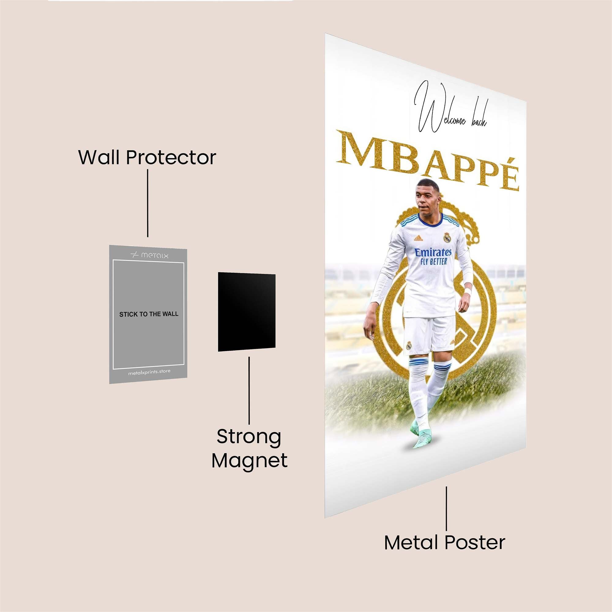 Mbapp? Triumphant Safe Wall Magnetic / M