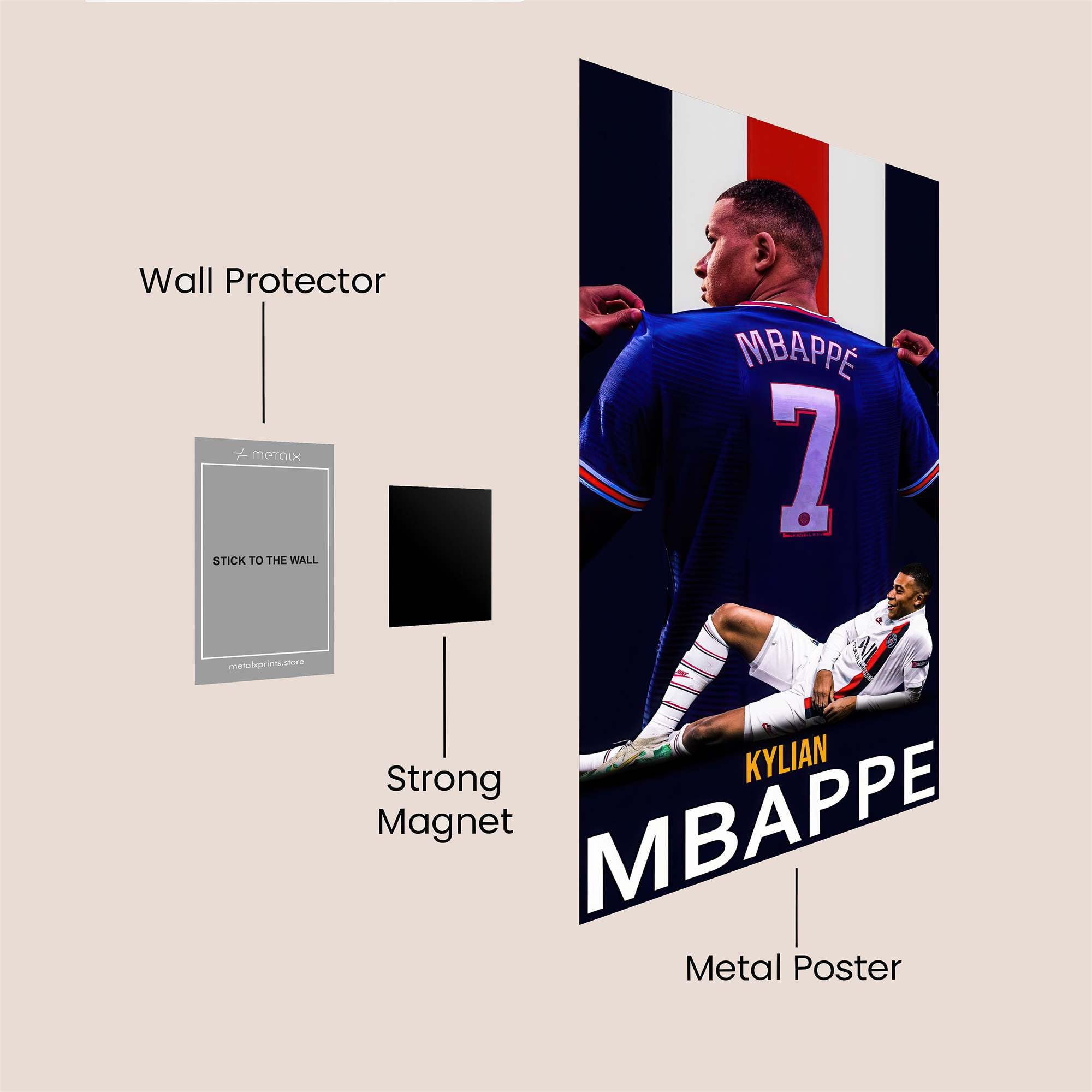 Mbapp? Masterful Safe Wall Magnetic / M