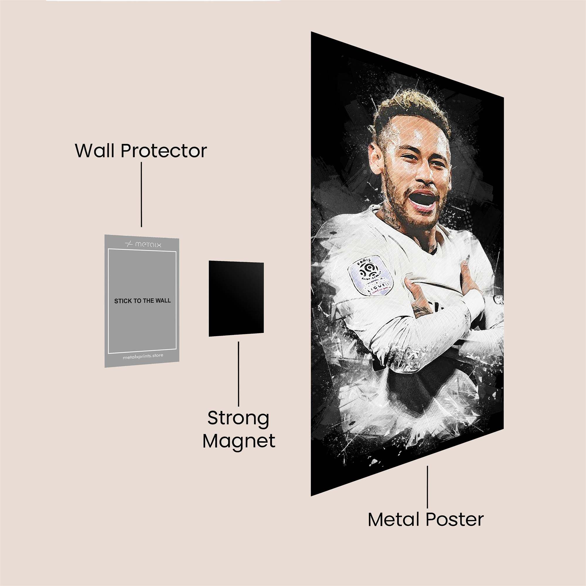 Neymar Radiant Safe Wall Magnetic / M