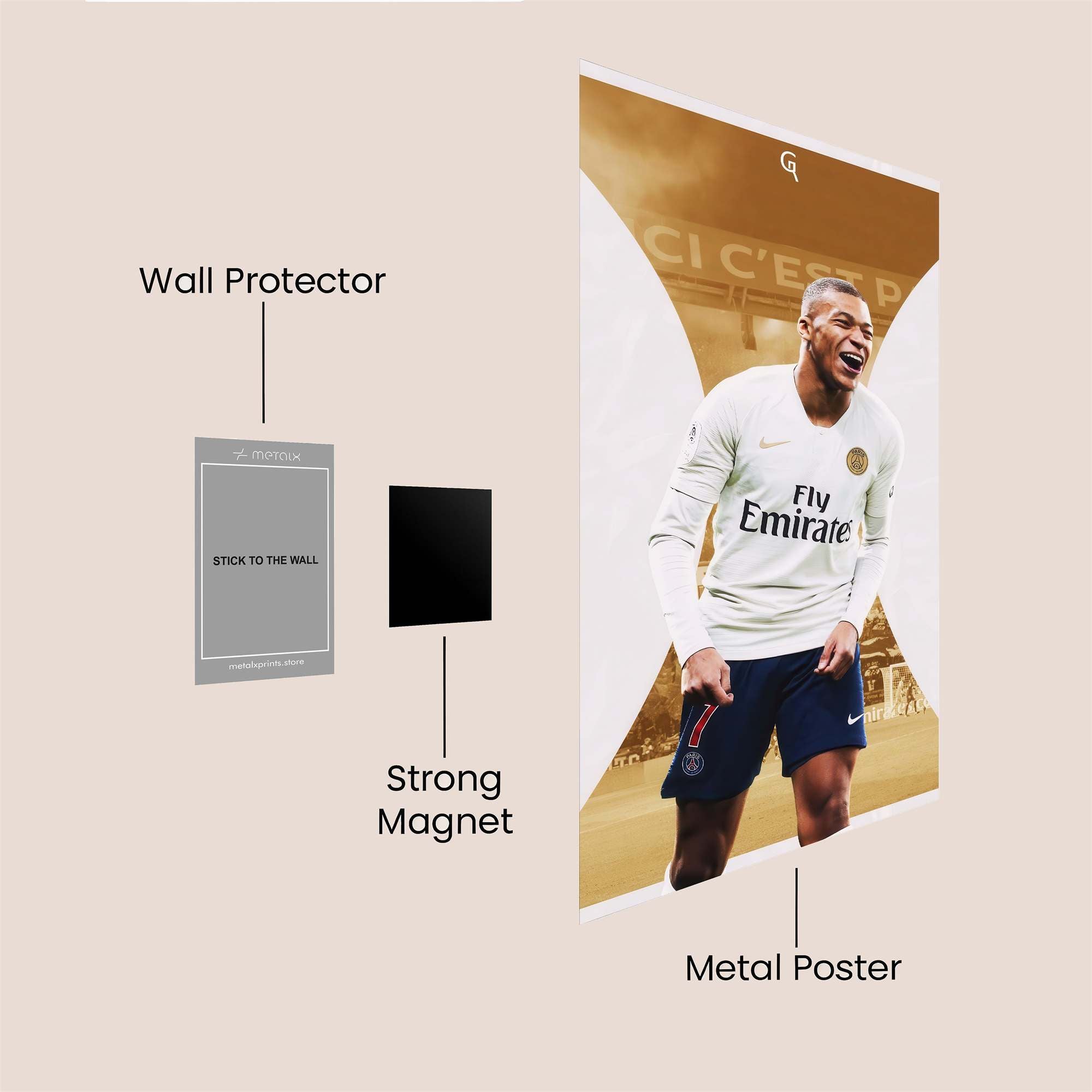 Mbapp? Ecstasy Safe Wall Magnetic / M