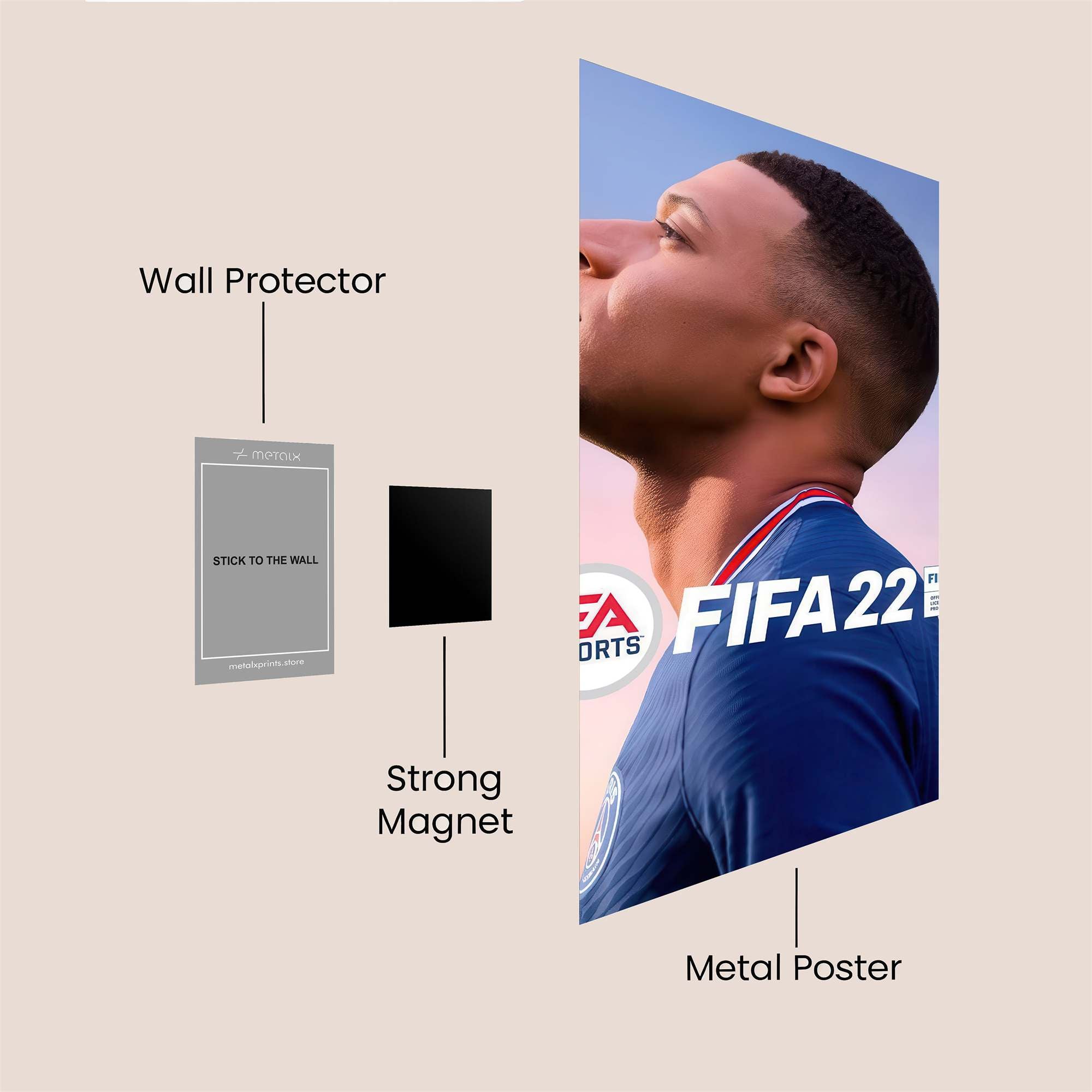 Mbappe Majestic Safe Wall Magnetic / M