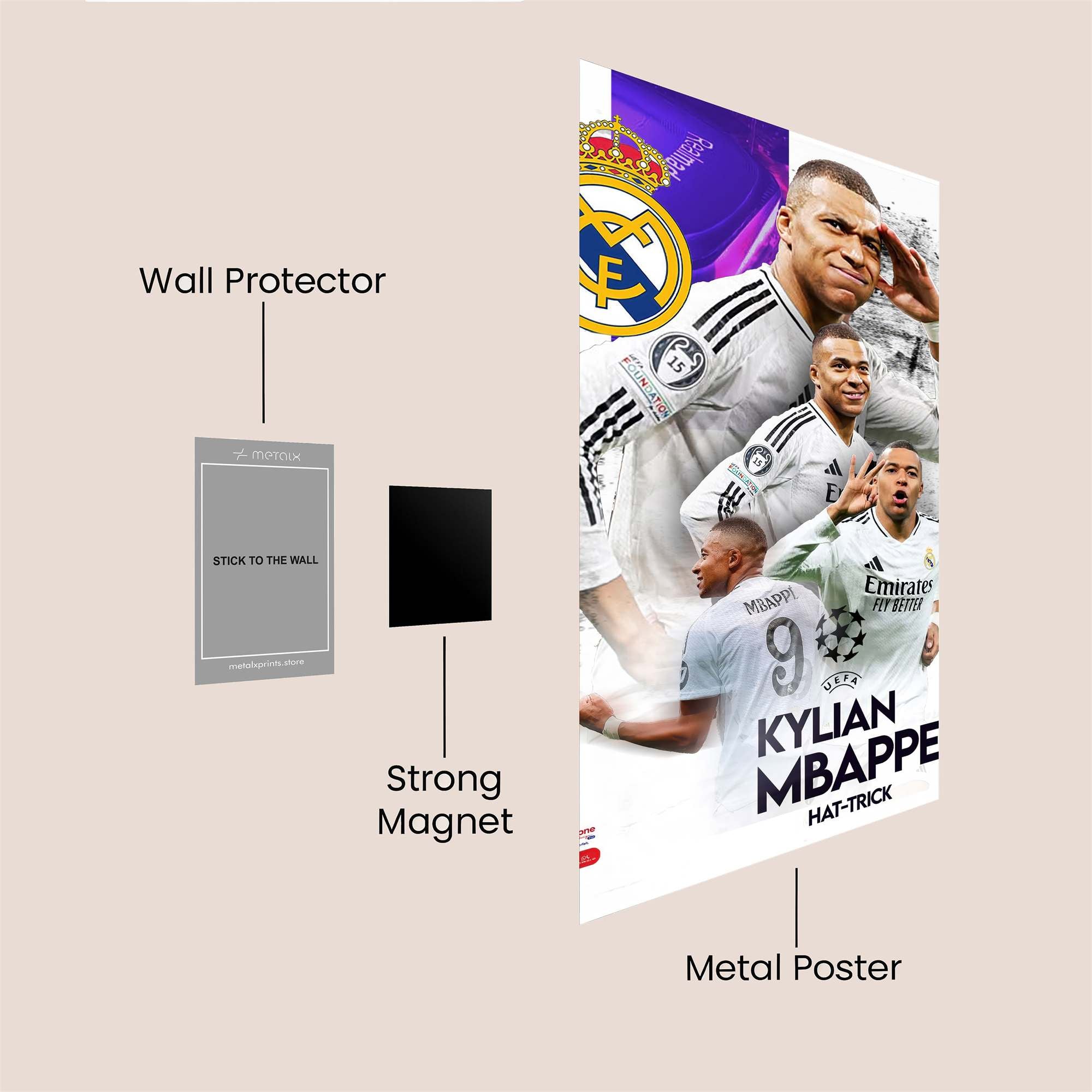 Mbapp? Triumphant Safe Wall Magnetic / M