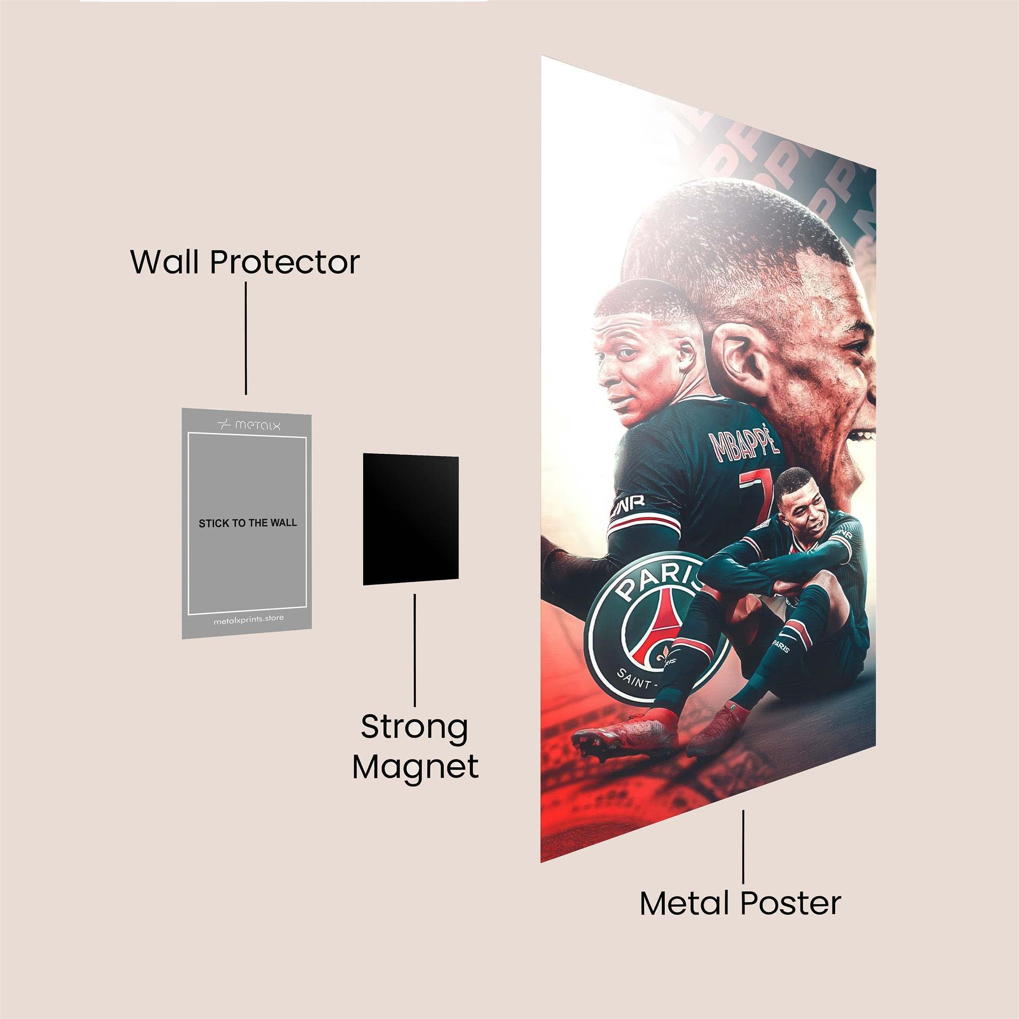 Mbapp? Triumphant Safe Wall Magnetic / M