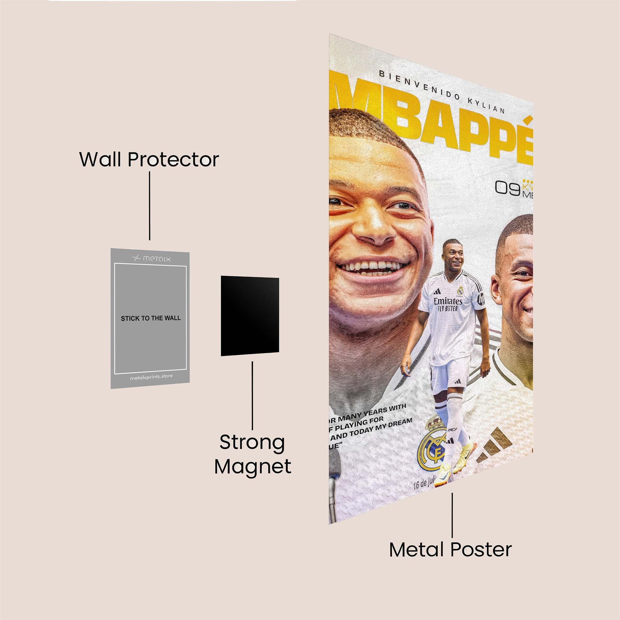 Mbapp? Arrival Safe Wall Magnetic / M