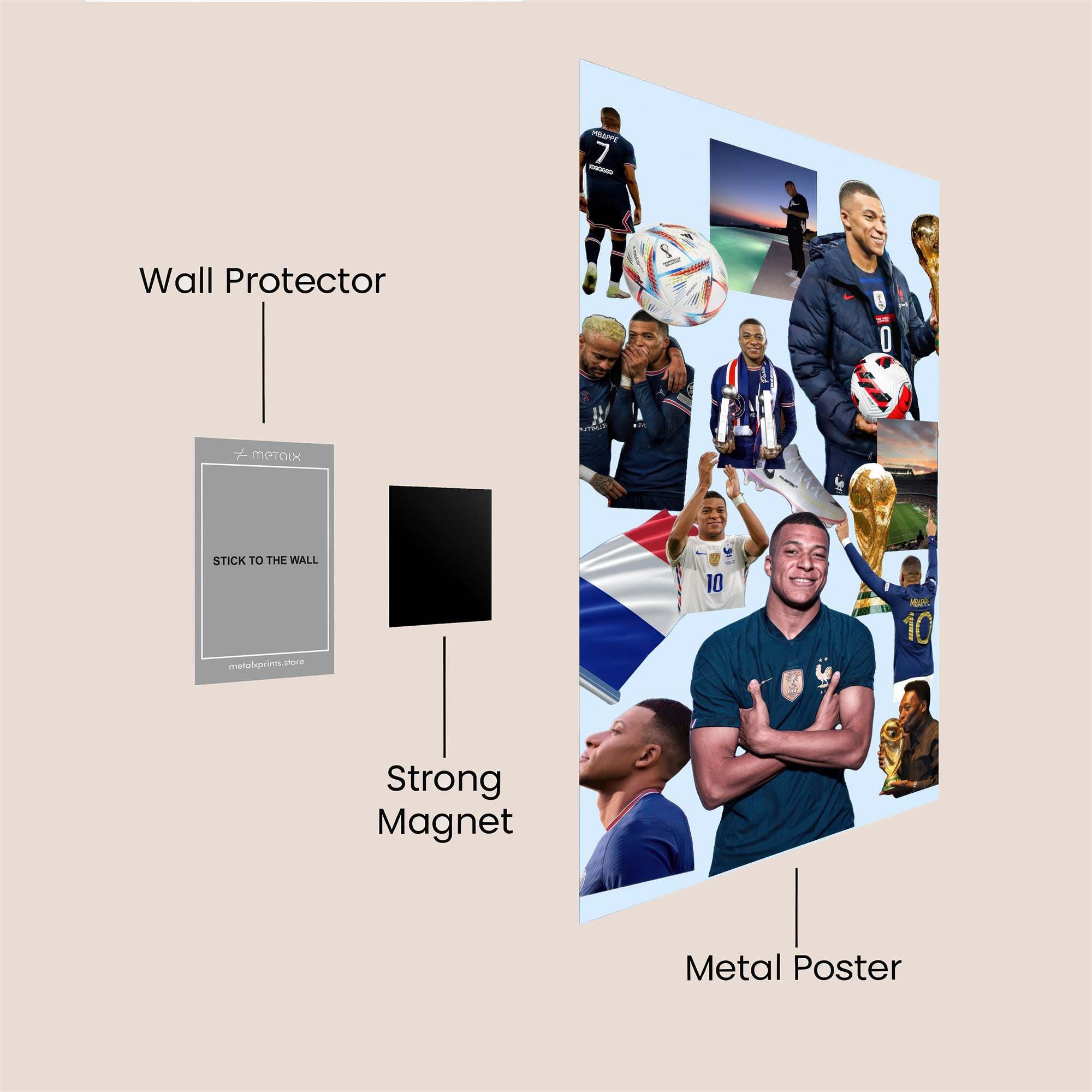 Mbapp? Triumphant Safe Wall Magnetic / M