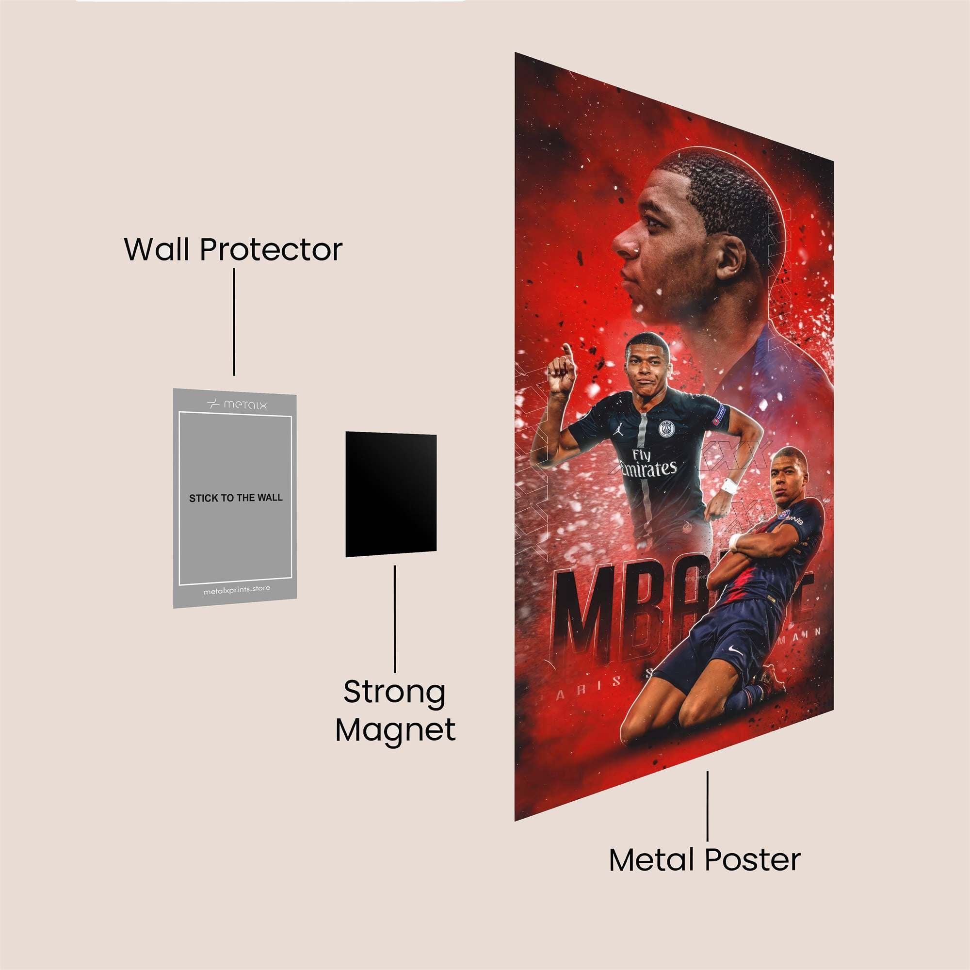 Mbappe Fierce Safe Wall Magnetic / M