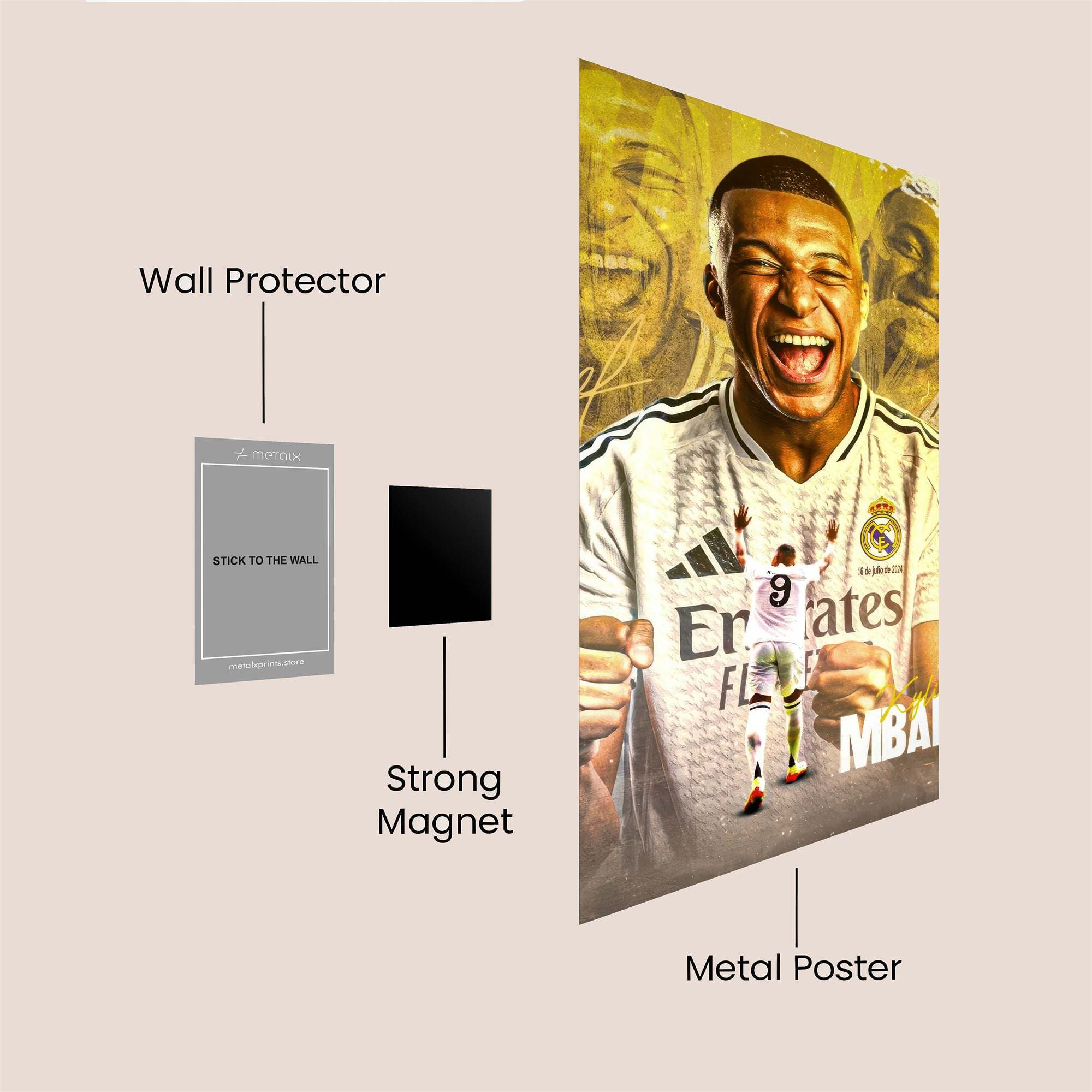 Mbapp? Triumphant Safe Wall Magnetic / M
