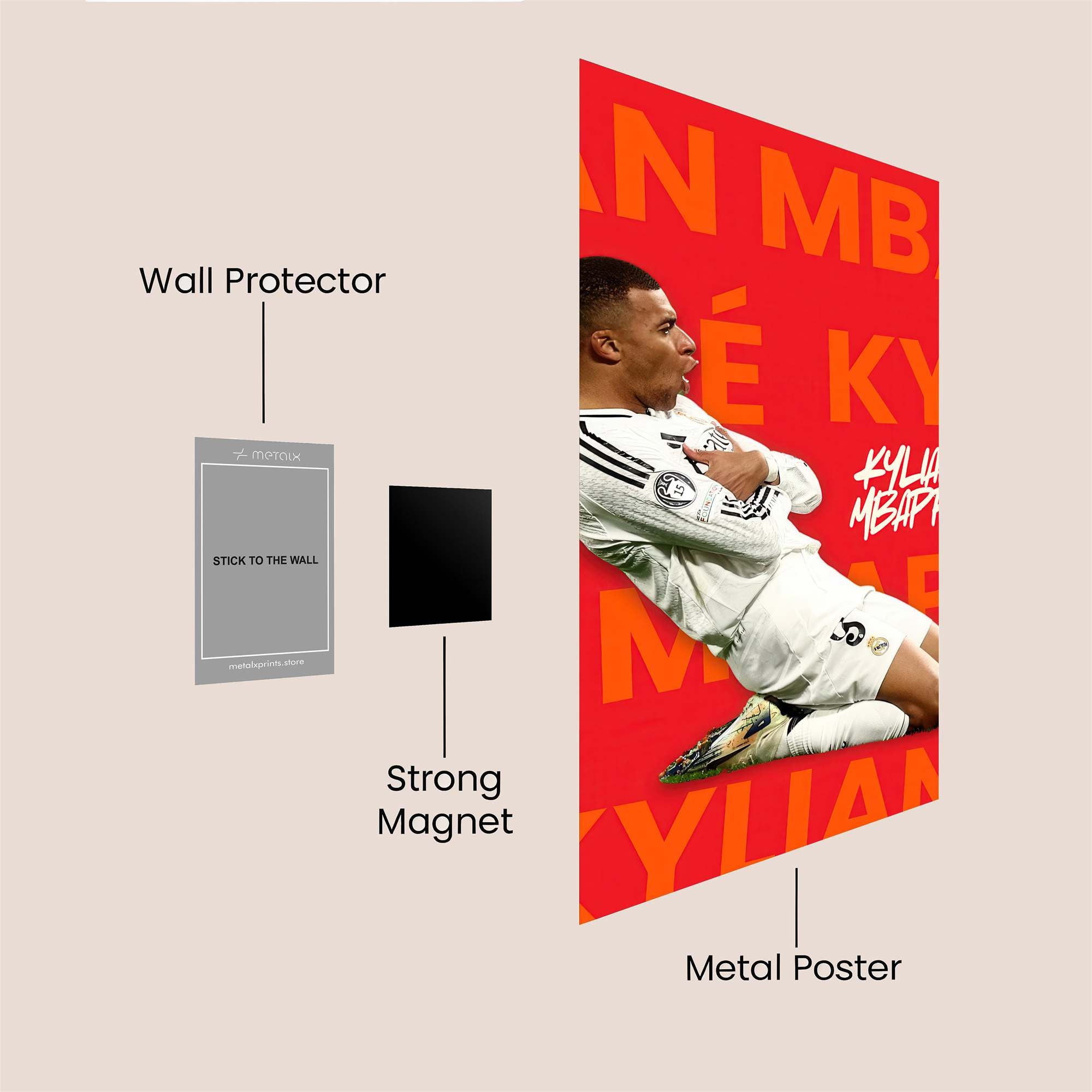 Mbapp? Majesty Safe Wall Magnetic / M