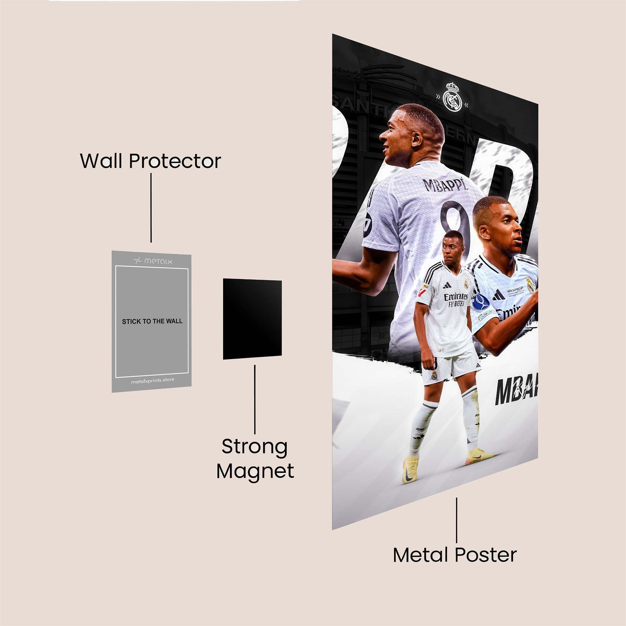 Mbappe Majestic Safe Wall Magnetic / M