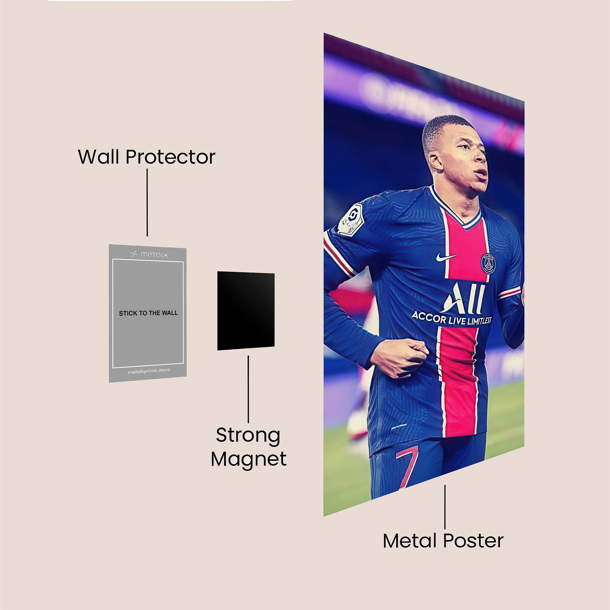 Mbappe Majestic Safe Wall Magnetic / M