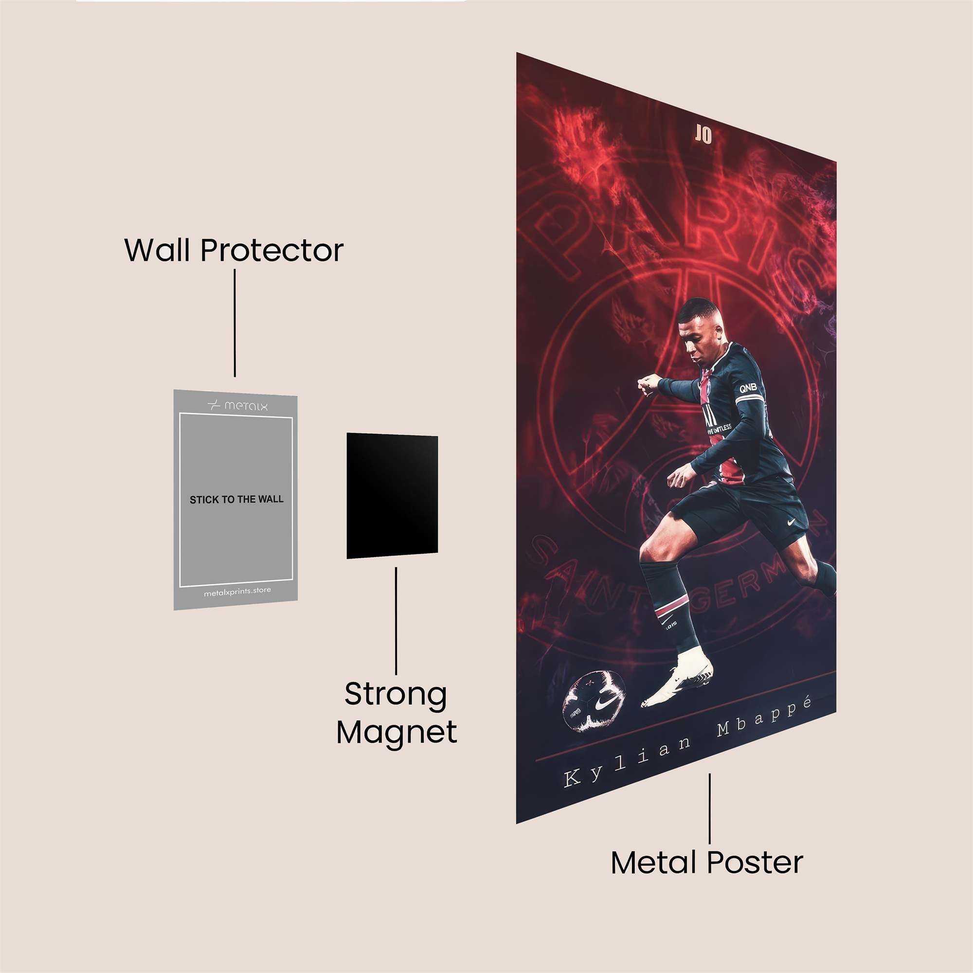 Mbapp? Majesty Safe Wall Magnetic / M