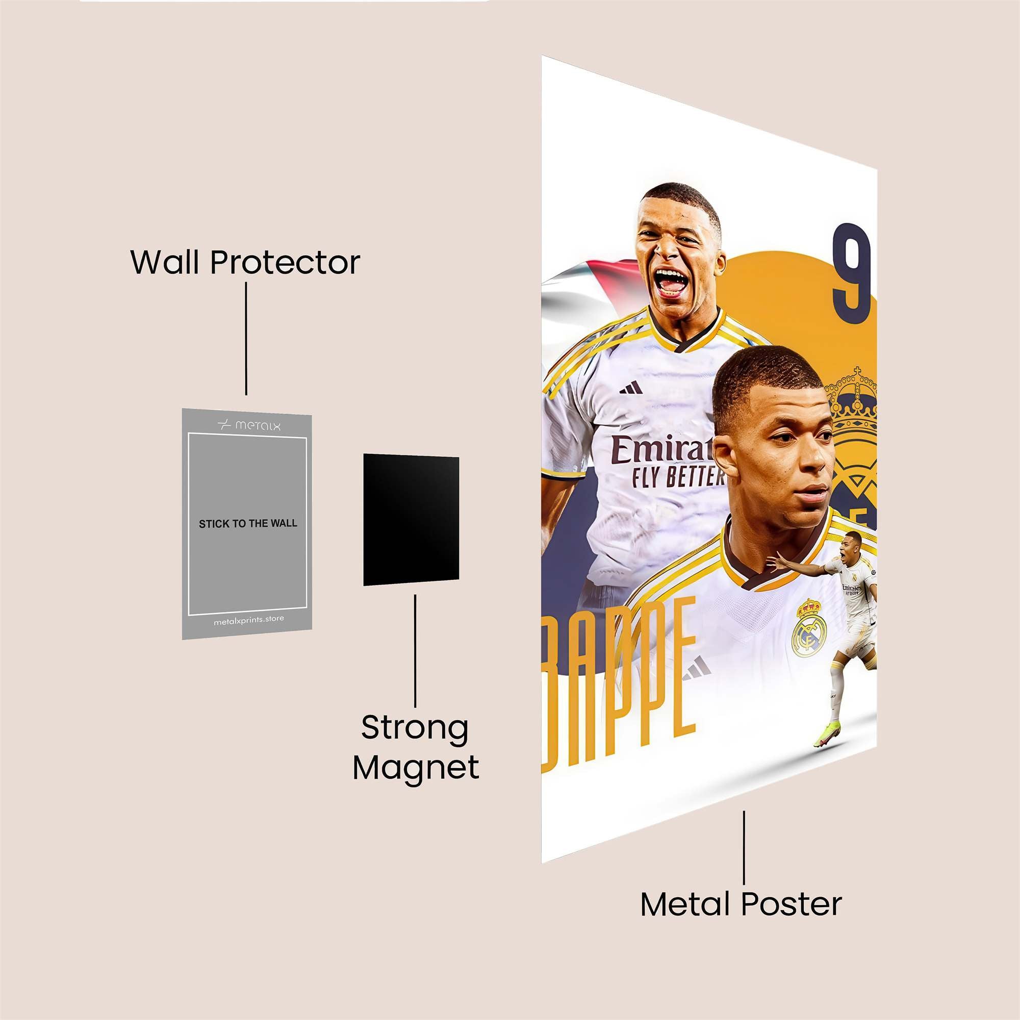 Mbapp? Marvel Safe Wall Magnetic / M
