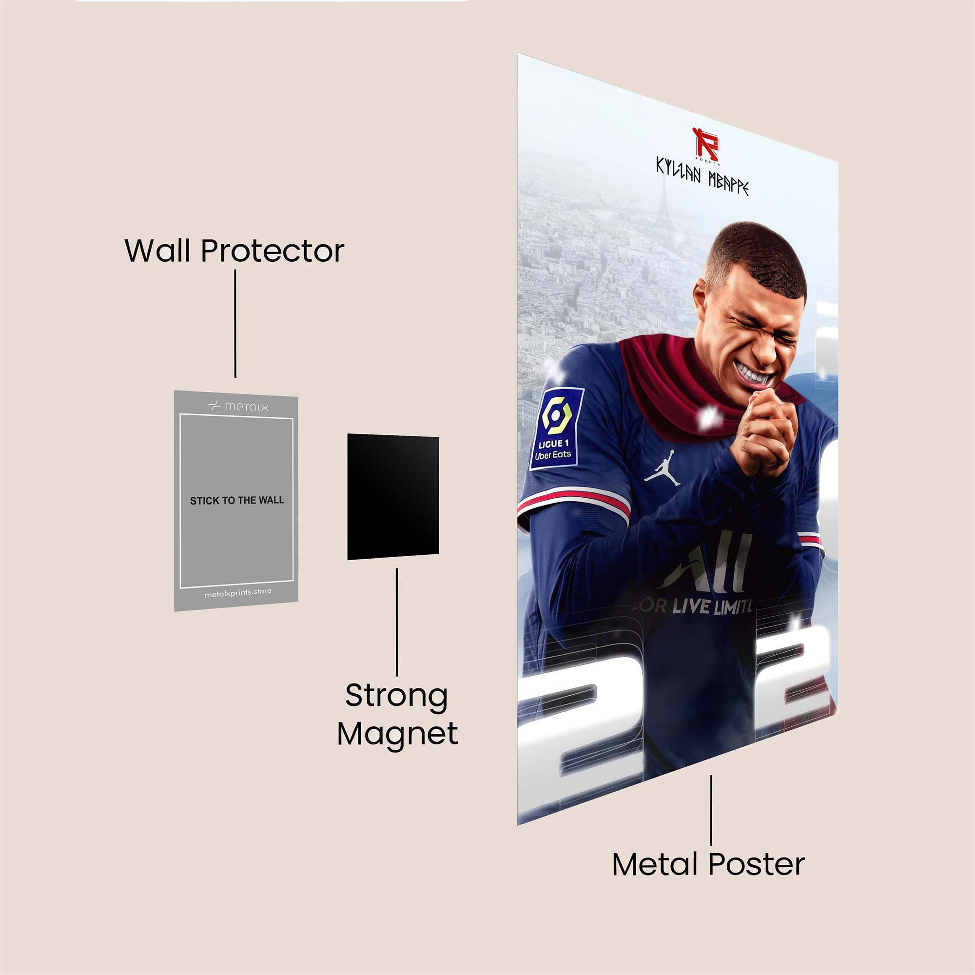 Mbappe Passion Safe Wall Magnetic / M