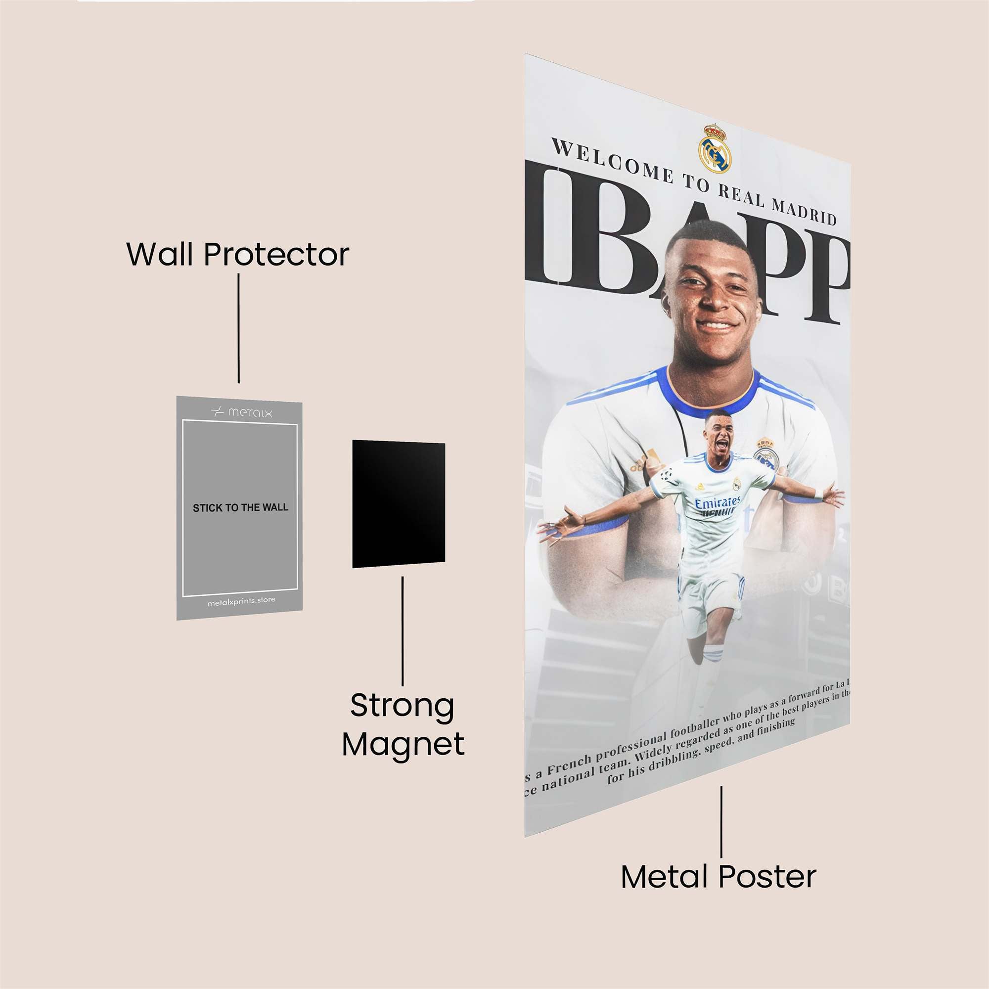 Mbappe Arrival Safe Wall Magnetic / M