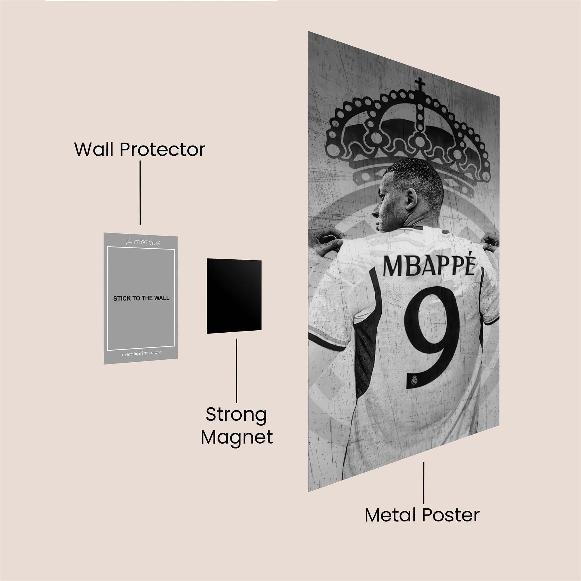 Mbapp? Majesty Safe Wall Magnetic / M