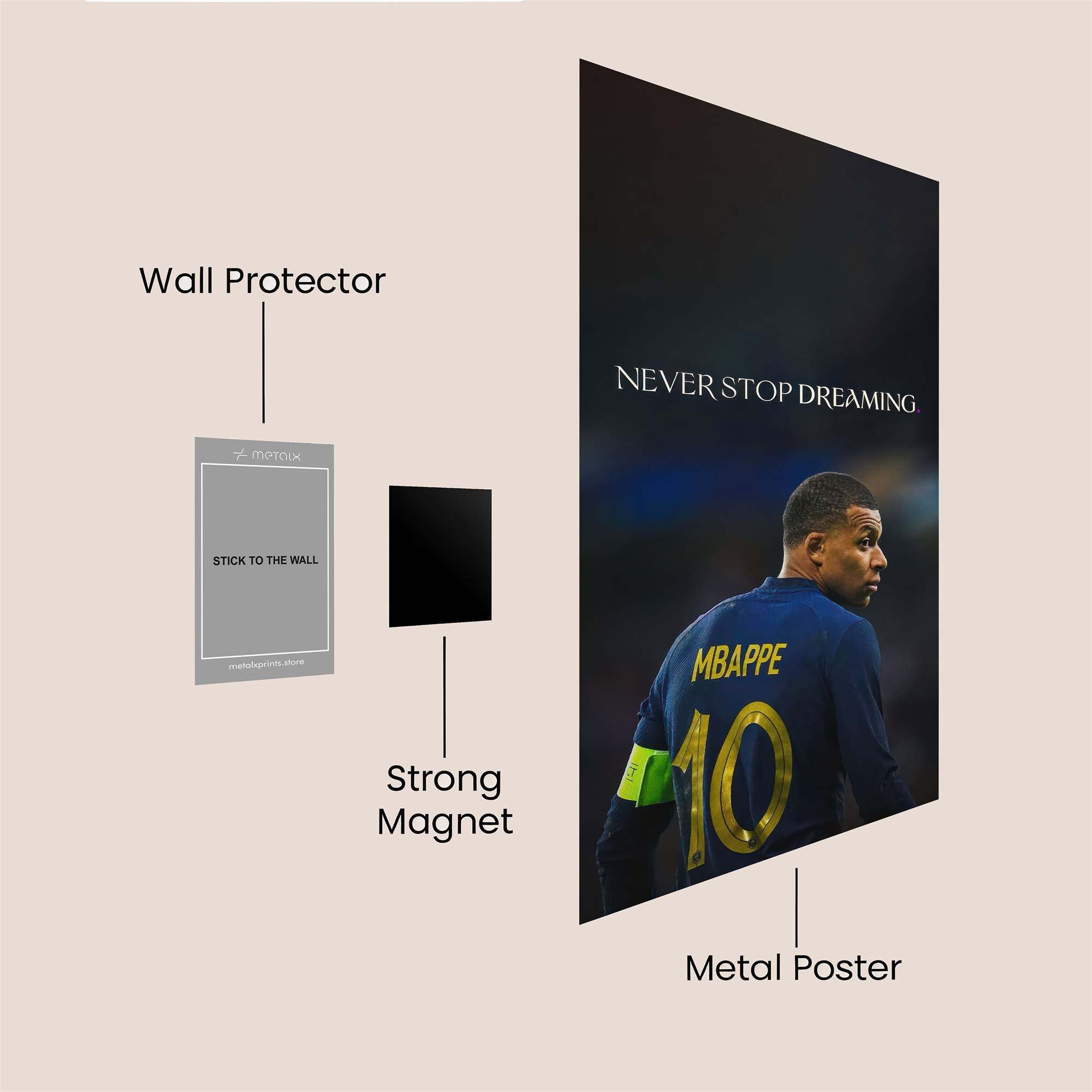Mbappe Dreaming Safe Wall Magnetic / M