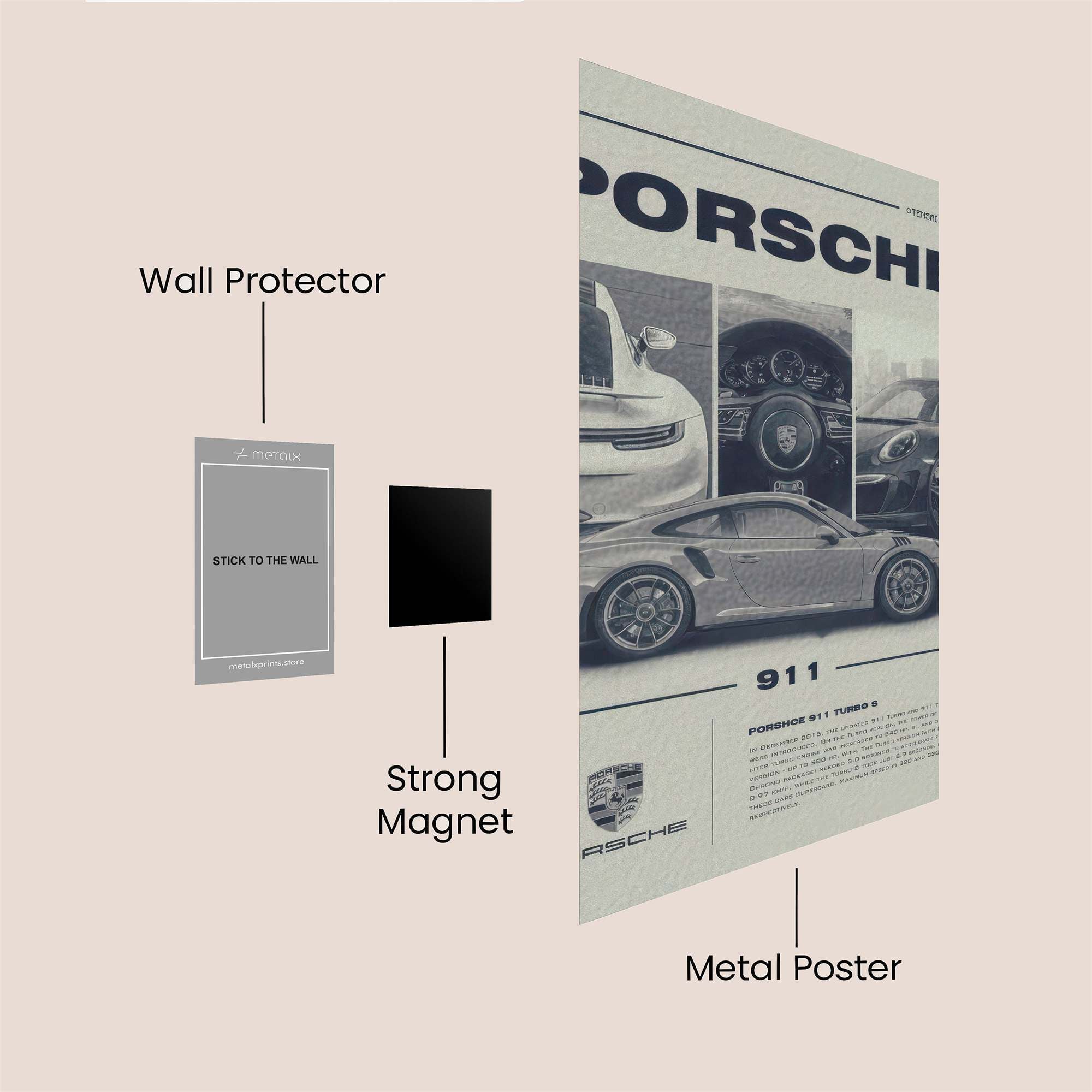 Porsche Elegance Safe Wall Magnetic / M