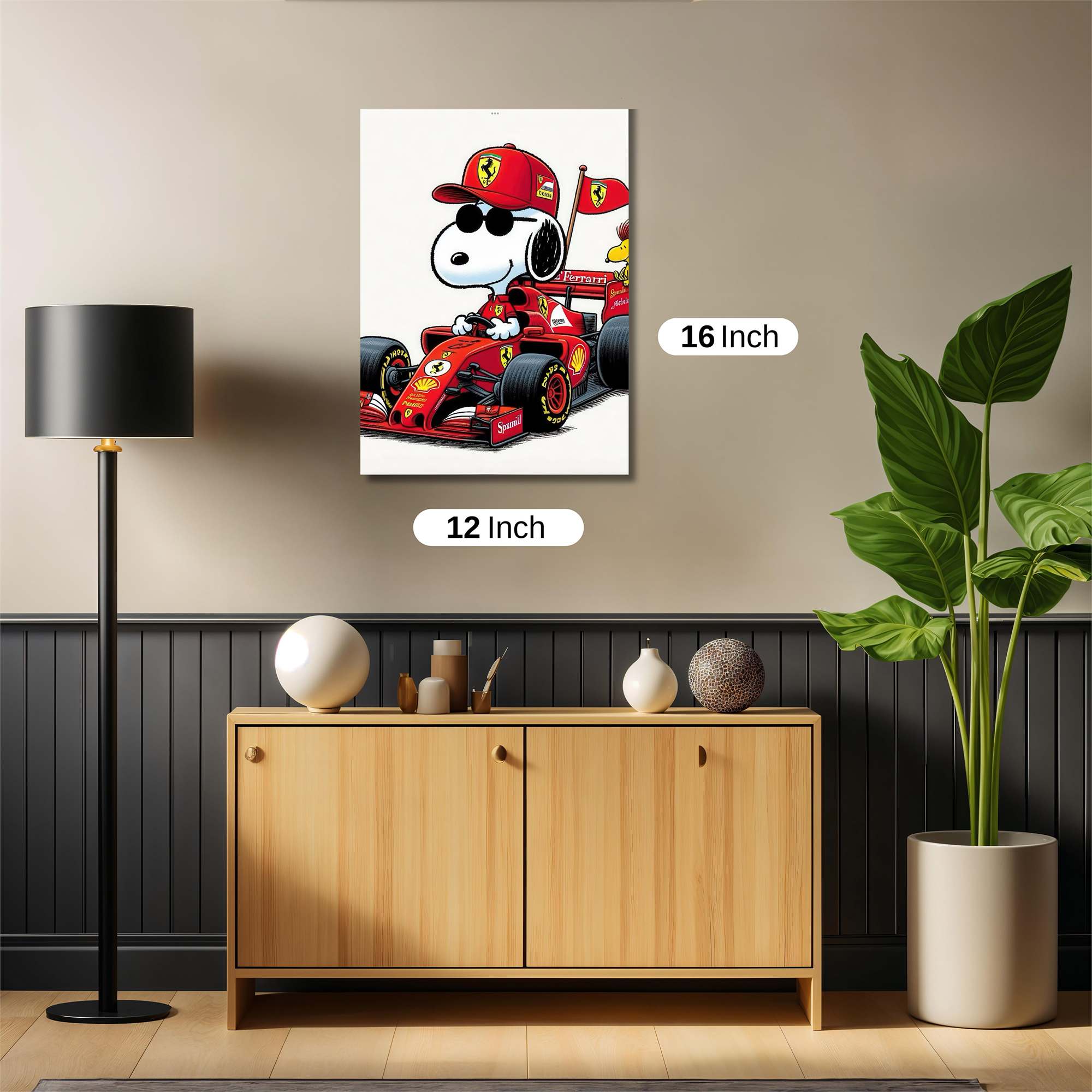 Snoopy Speedster Safe Wall Magnetic / M