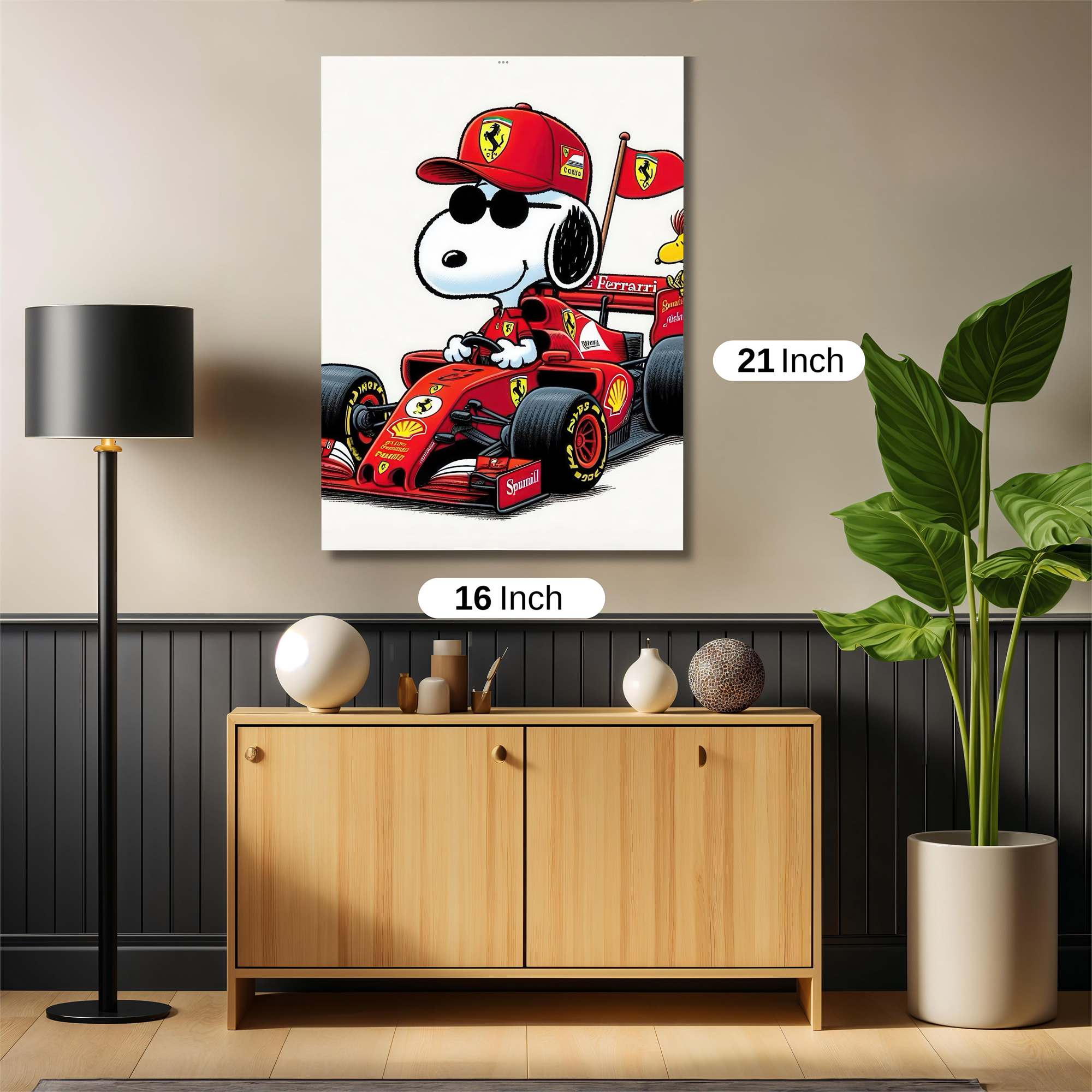 Snoopy Speedster Safe Wall Magnetic / M