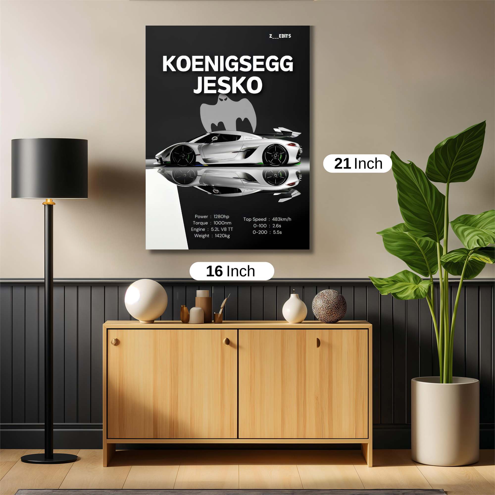 Jesko Elegance Safe Wall Magnetic / M
