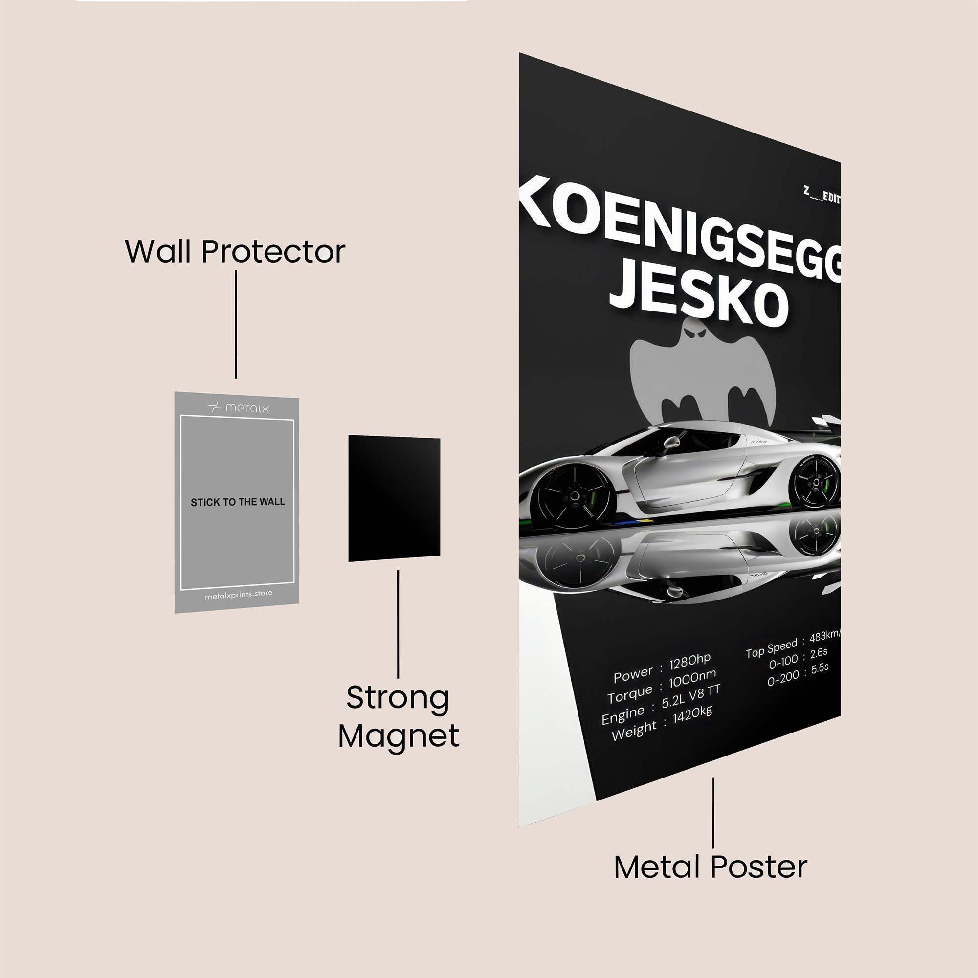 Jesko Elegance Safe Wall Magnetic / M