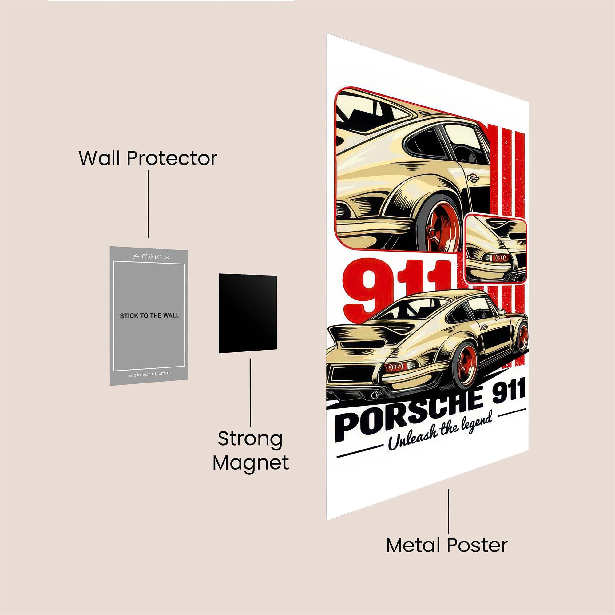 Porsche Passion Safe Wall Magnetic / M