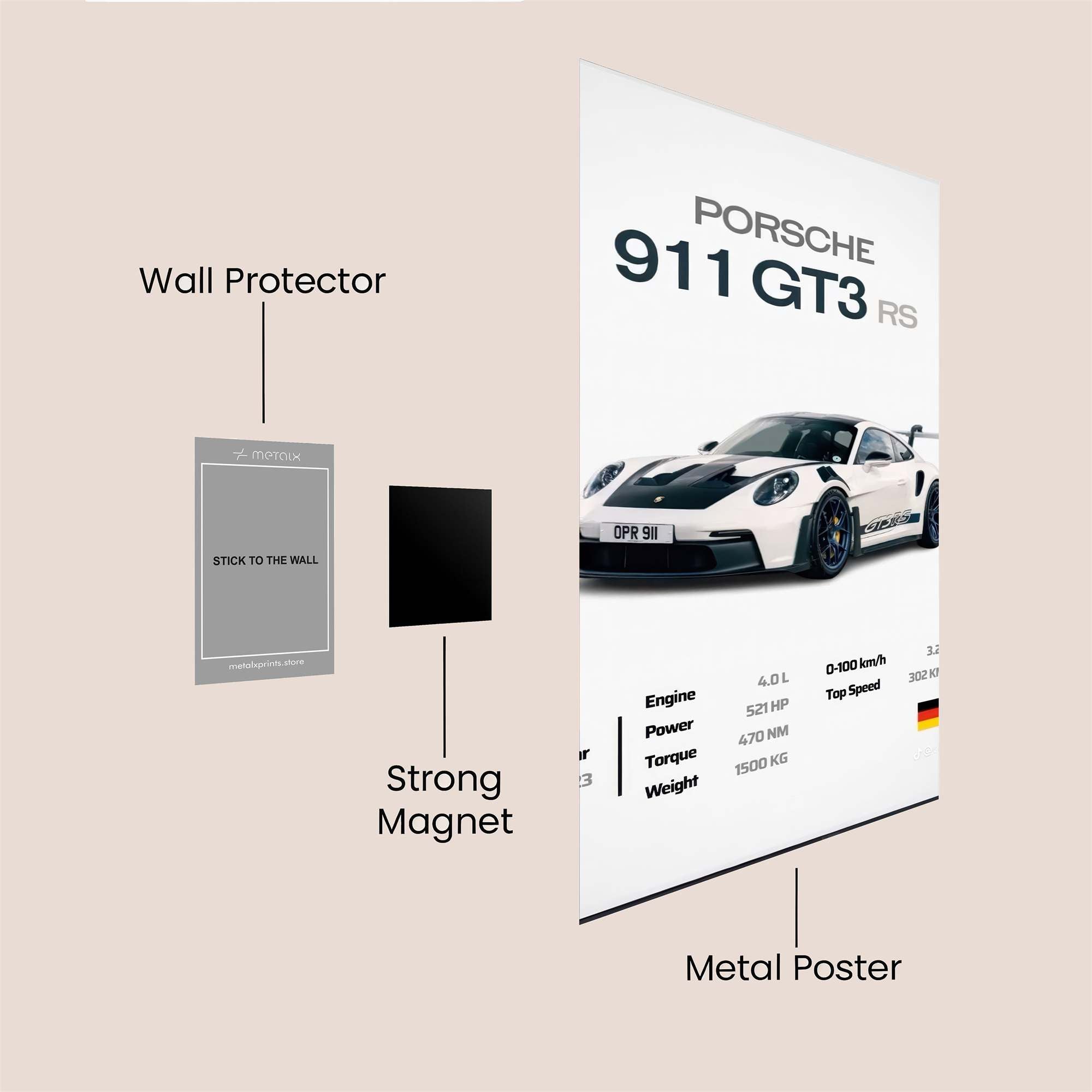 Porsche Passionate Safe Wall Magnetic / M