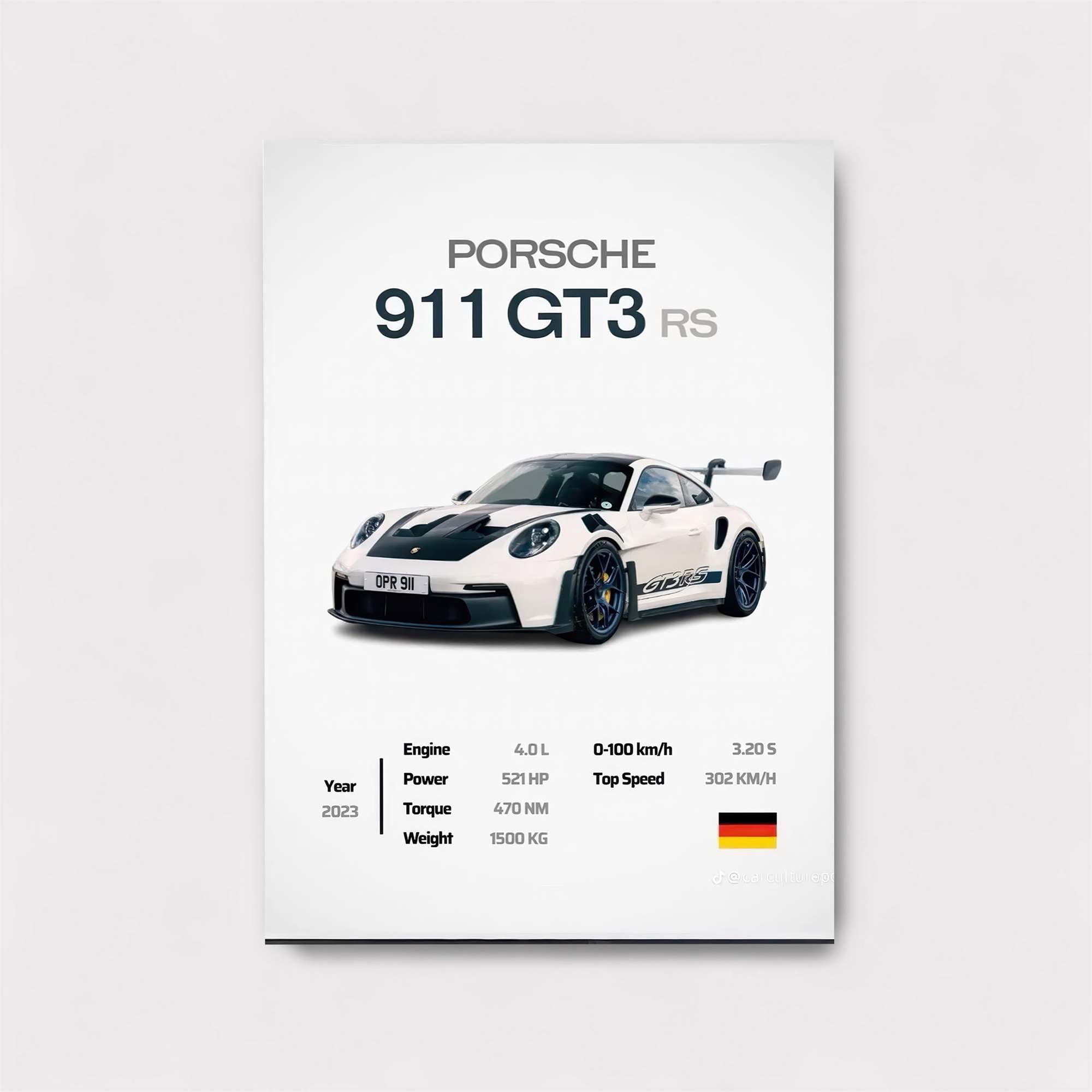 Porsche Passionate Safe Wall Magnetic / M