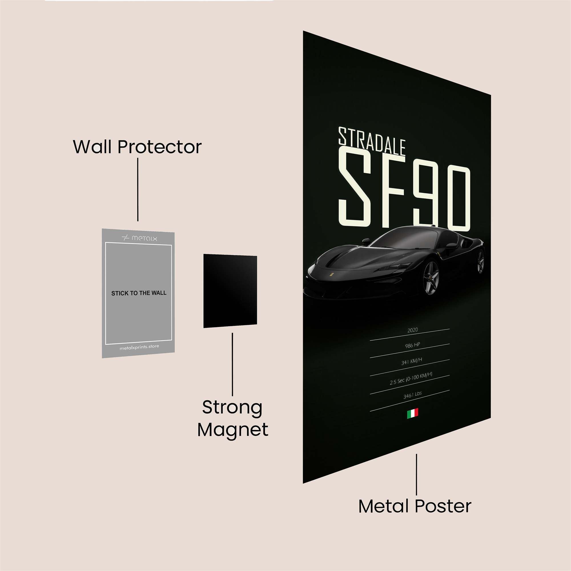 Stradale Sleek Safe Wall Magnetic / M