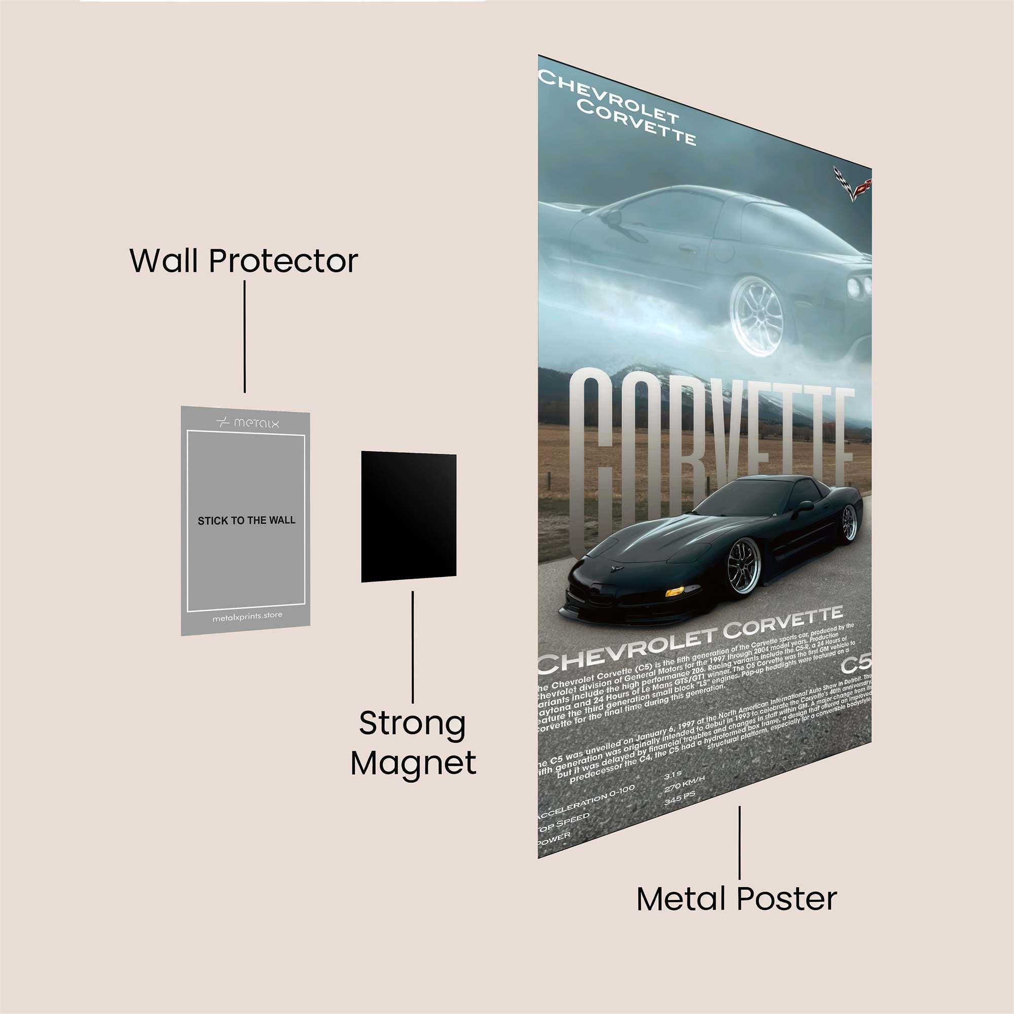 Corvette Elegance Safe Wall Magnetic / M