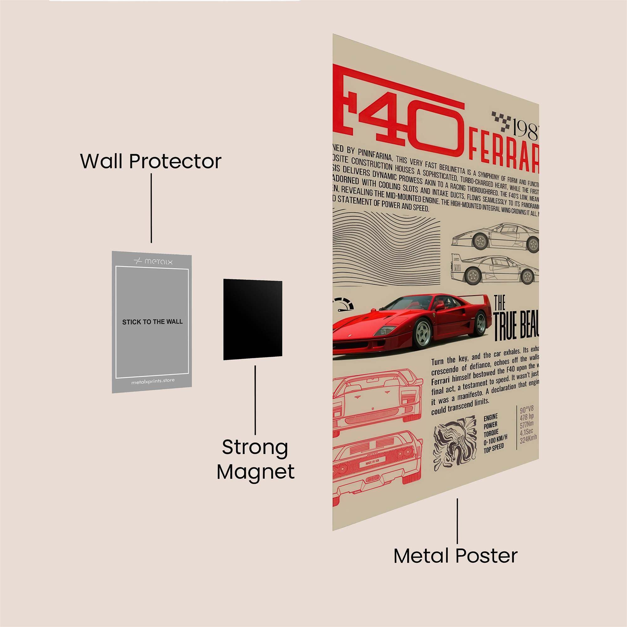 Ferrari Passion Safe Wall Magnetic / M