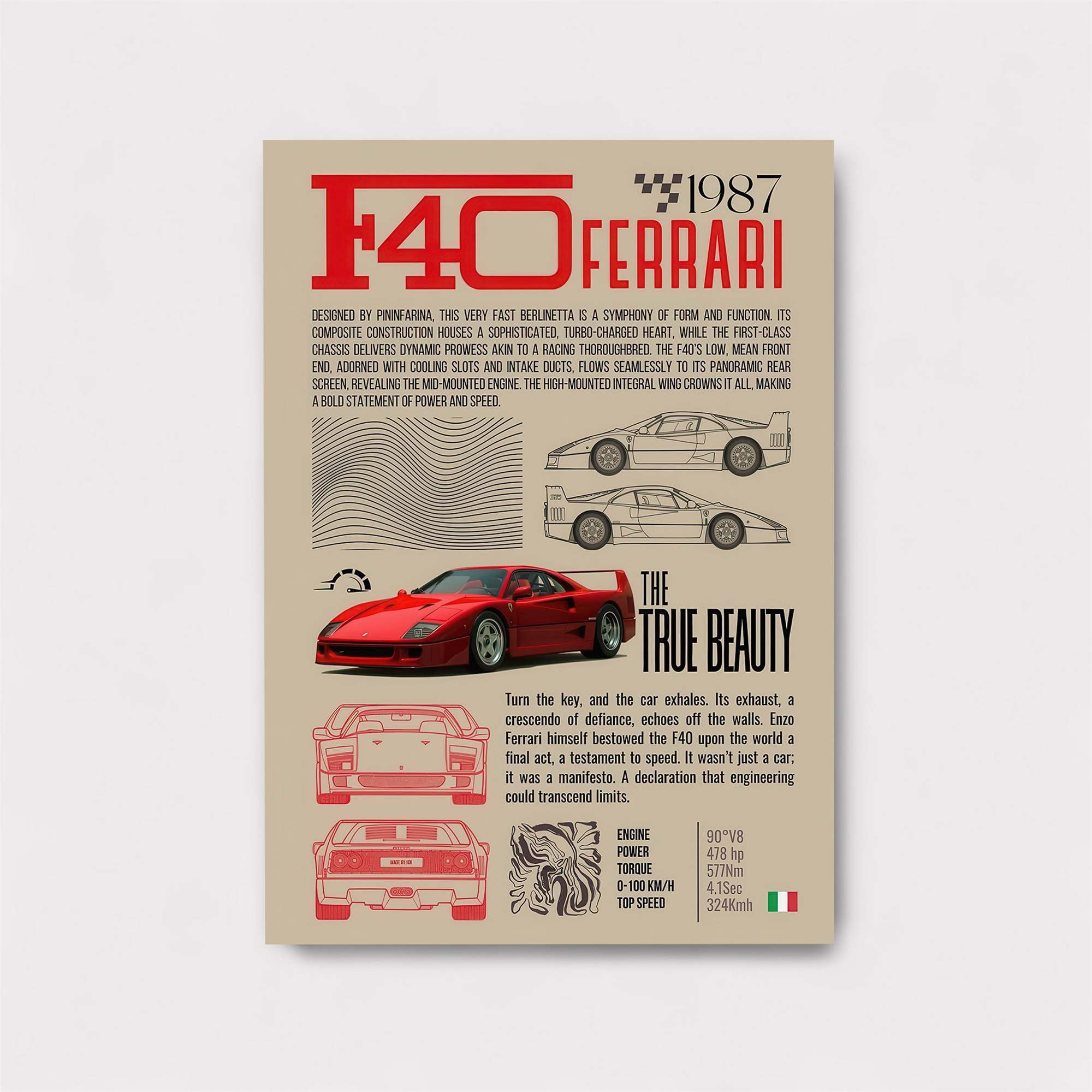 Ferrari Passion Safe Wall Magnetic / M