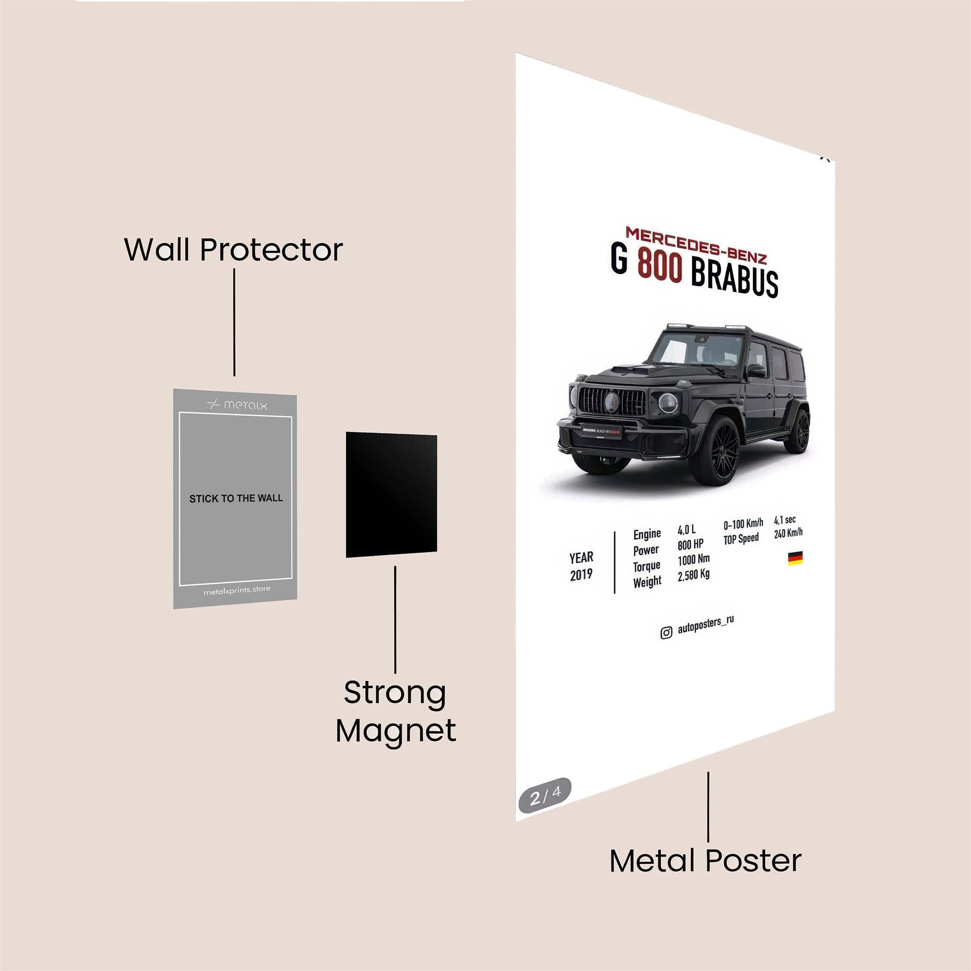Brabus Beast Safe Wall Magnetic / M
